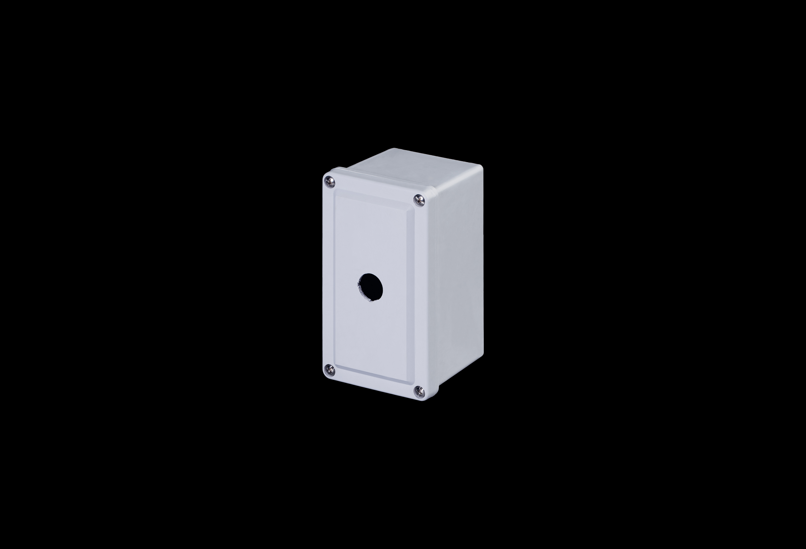 Fiberglass Enclosure 6 x 4 x 4 Inches Push Button Series 1 Hole 30 mm Opaque Lift Off Cover by Stahlin