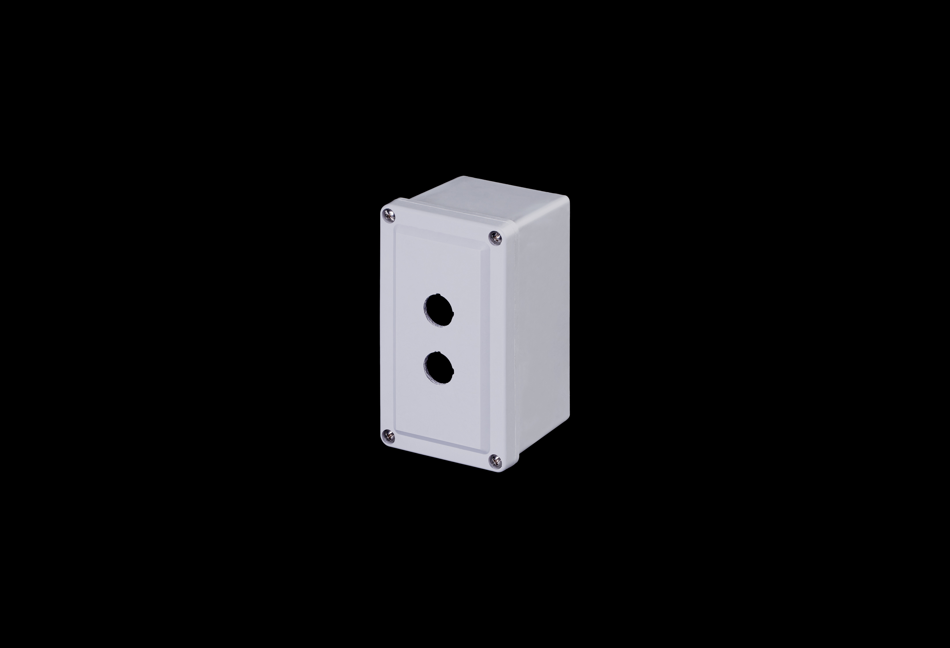 Fiberglass Enclosure 6 x 4 x 4 Inches Push Button Series 2 Hole 30 mm Opaque Lift Off Cover by Stahlin