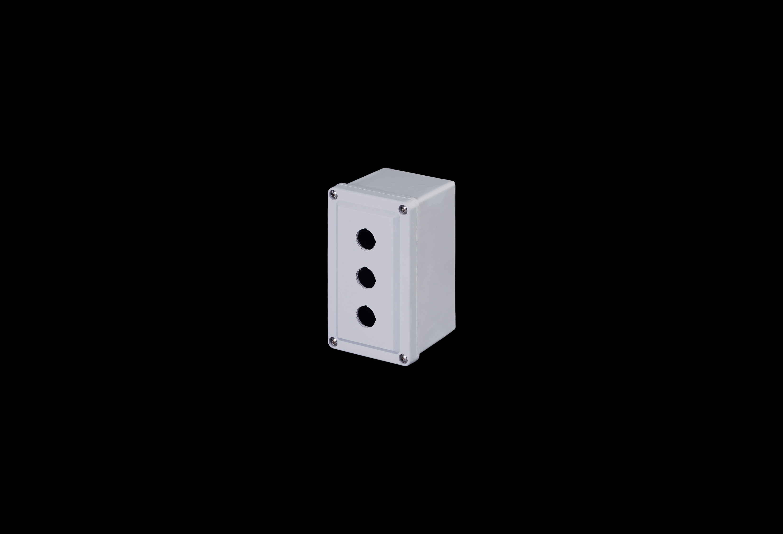 Fiberglass Enclosure 8 x 4 x 4 Inches Push Button Series 3 Hole 30 mm Opaque Lift Off Cover by Stahlin