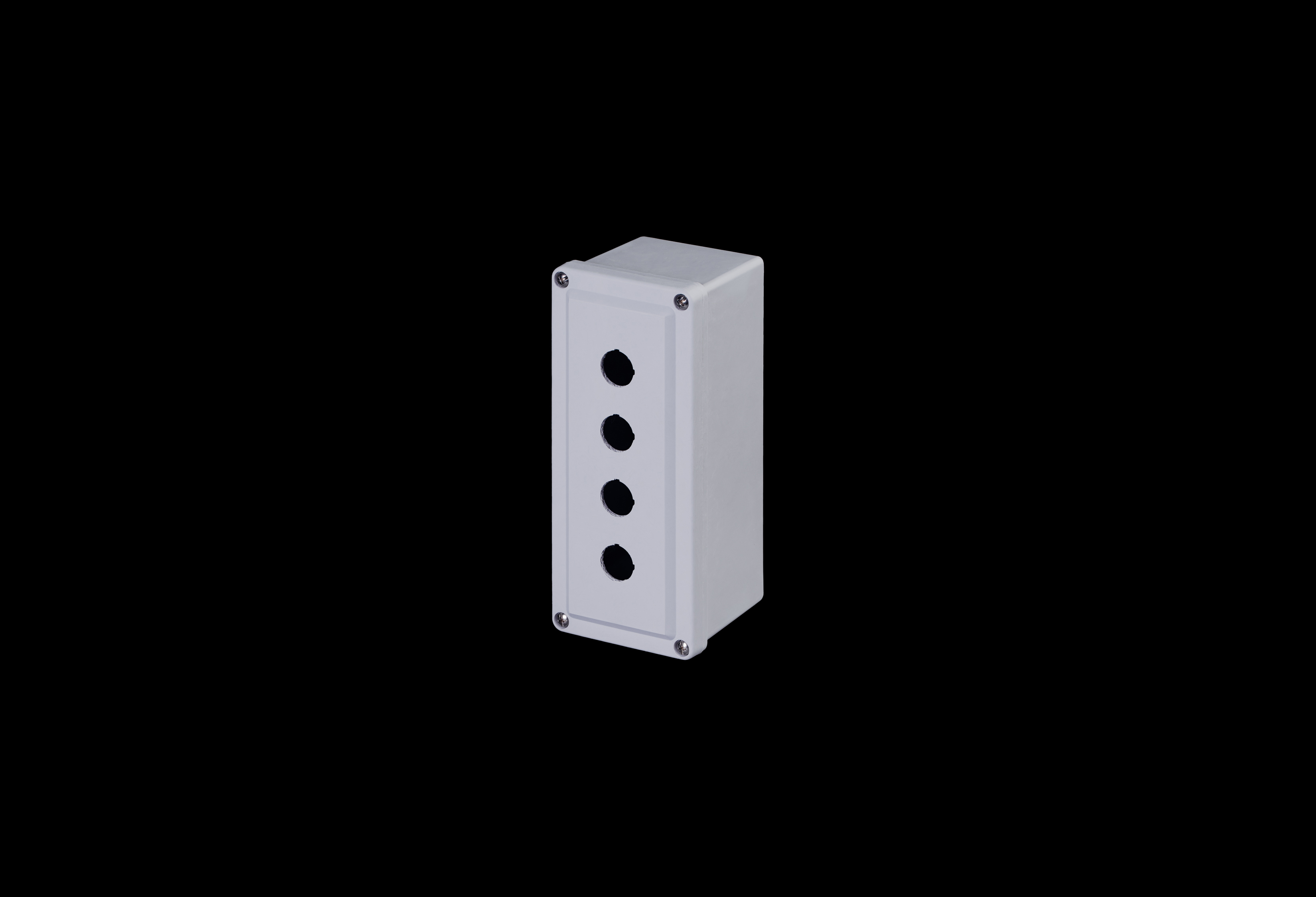 Fiberglass Enclosure 11 x 4 x 4 Inches Push Button Series 4 Hole 30 mm Opaque Lift Off Cover by Stahlin