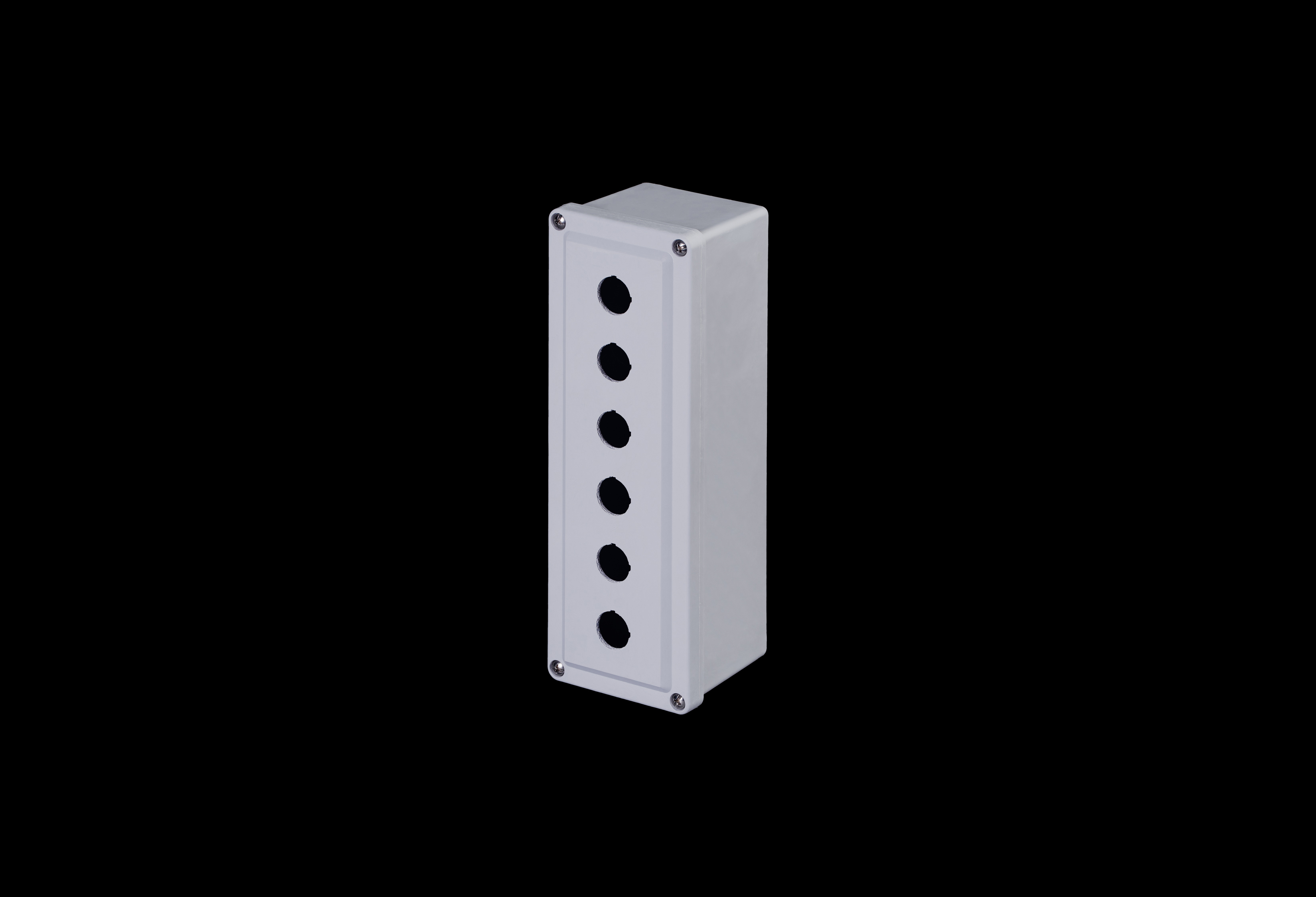 Fiberglass Enclosure 11 x 3 x 2 Inches Push Button Series 6 Hole 22 mm Opaque Lift Off Cover by Stahlin