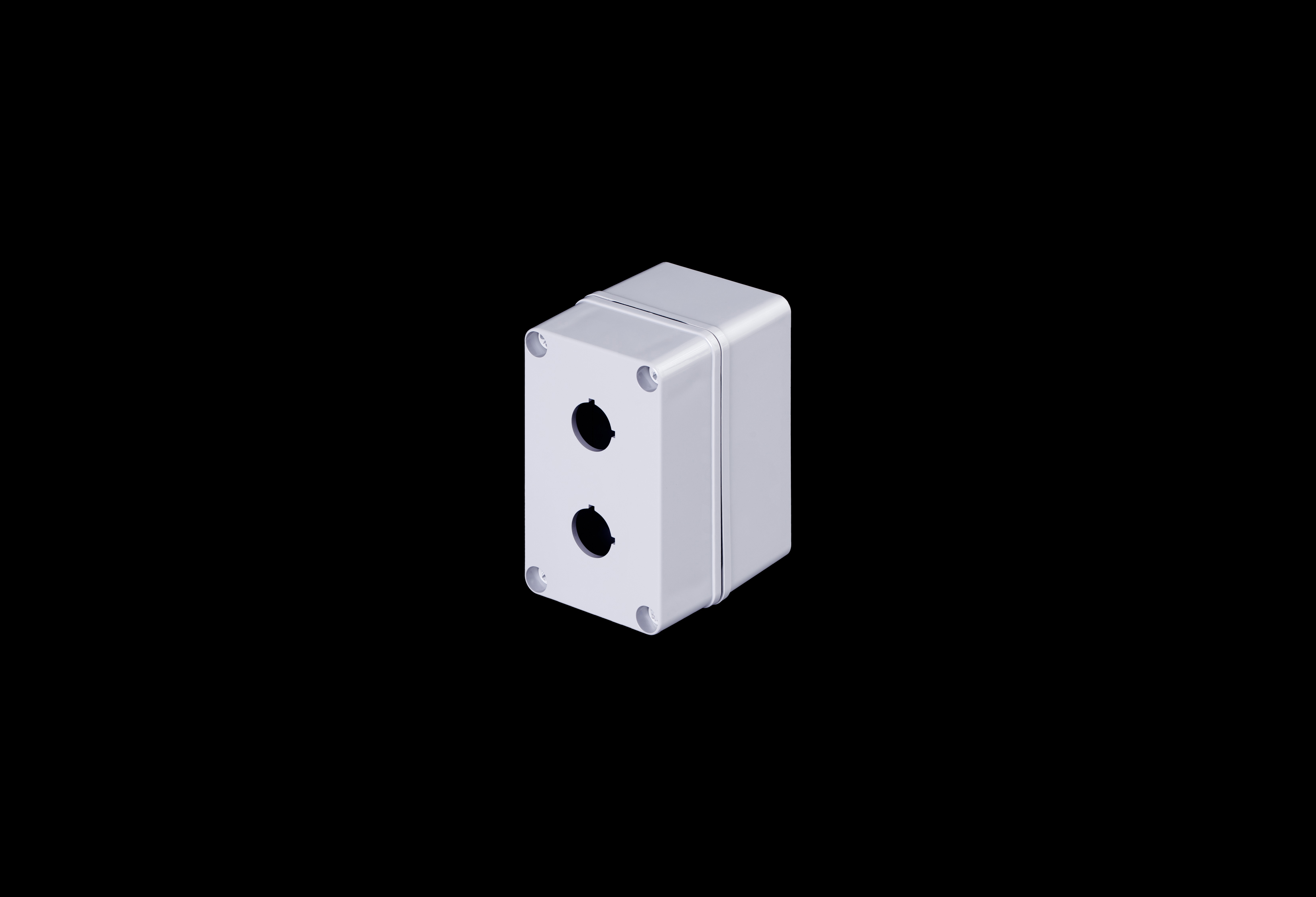 Polycarbonate Enclosure  5 x 3 x 3 Inches Push Button Series 2 Hole 30 mm with Opaque Lift Off Cover by Stahlin