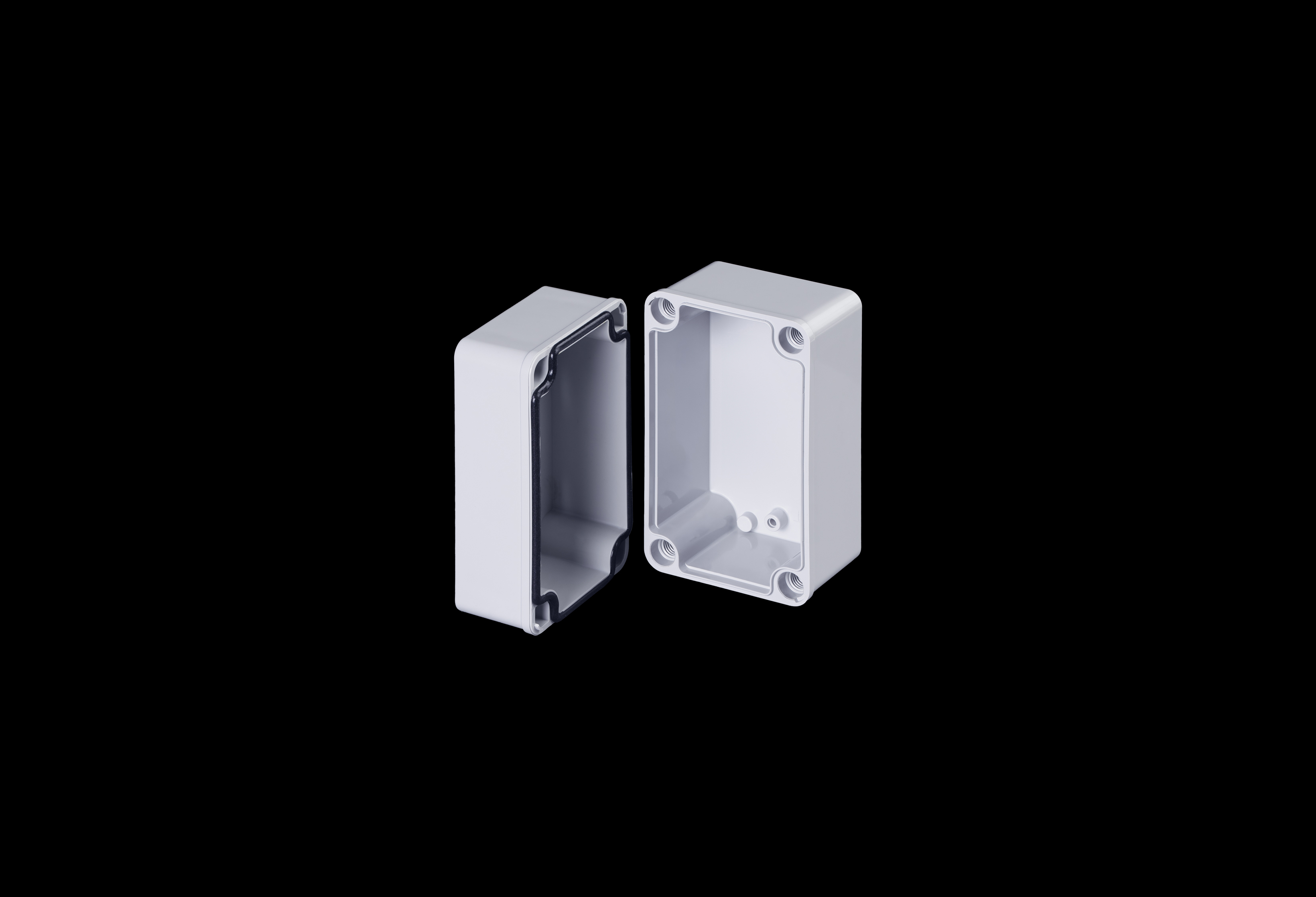 Polycarbonate Enclosure  5 x 3 x 3 Inches Push Button Series 2 Hole 30 mm with Opaque Lift Off Cover by Stahlin