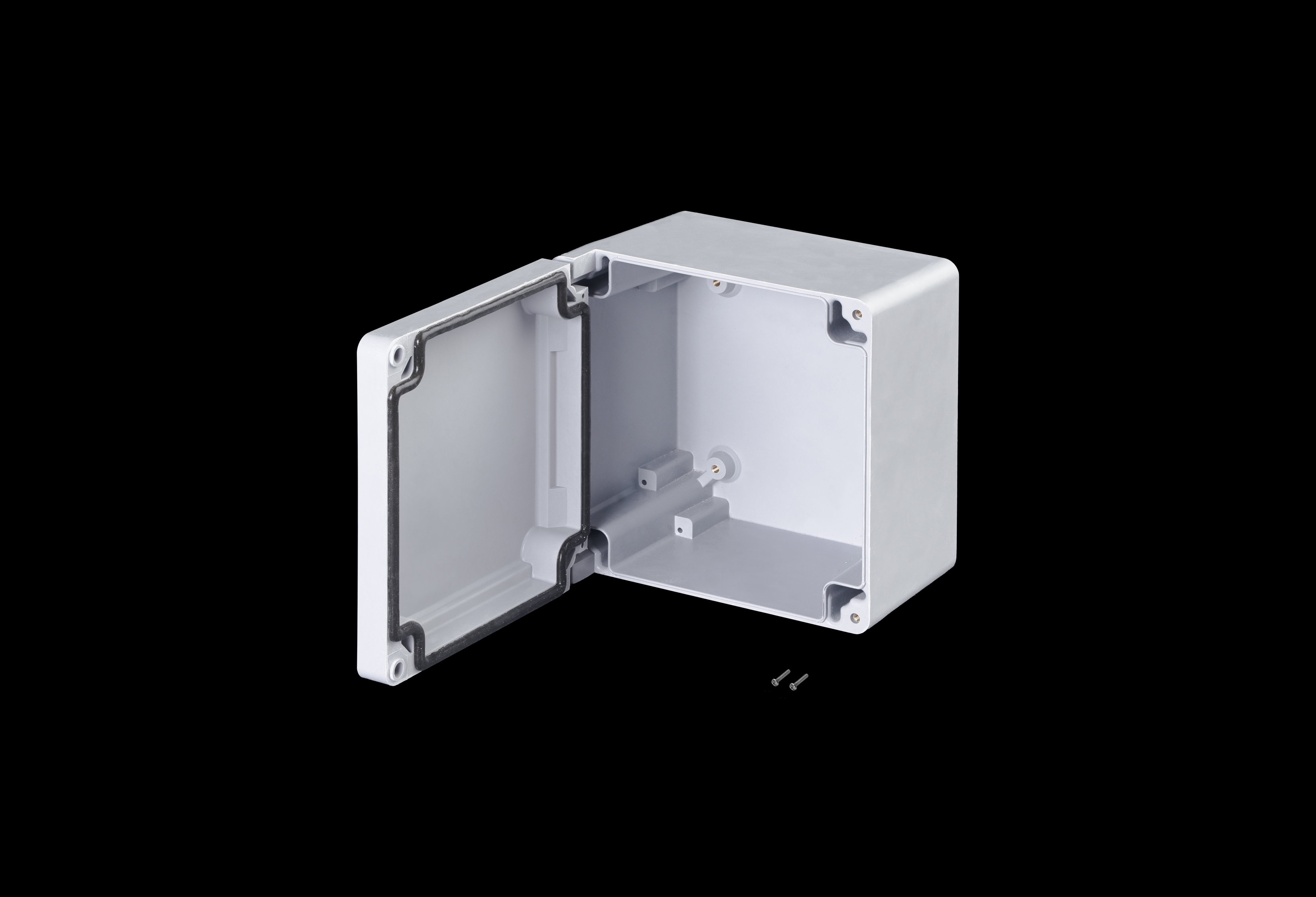 Fiberglass Enclosure 7 x 7 x 5 Inches Classic Series with Hinged, Screw Down Opaque Cover by Stahlin