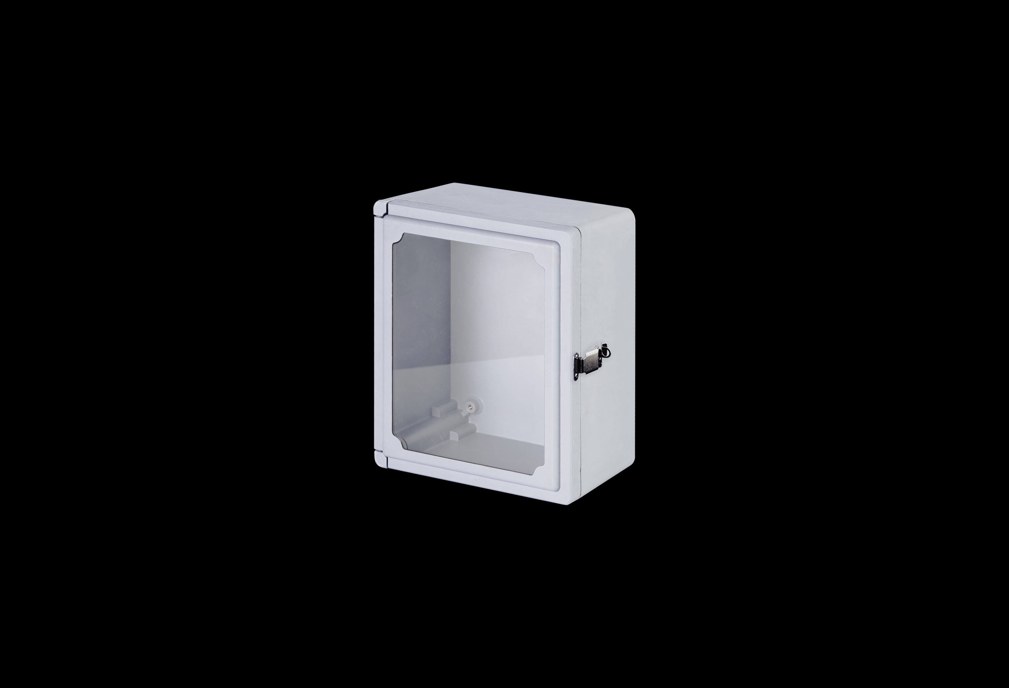 Fiberglass Enclosure 11H x 9W x 6D Inches Classic Series  with Window and Hinged, Padlockable Latch Cover by Stahlin