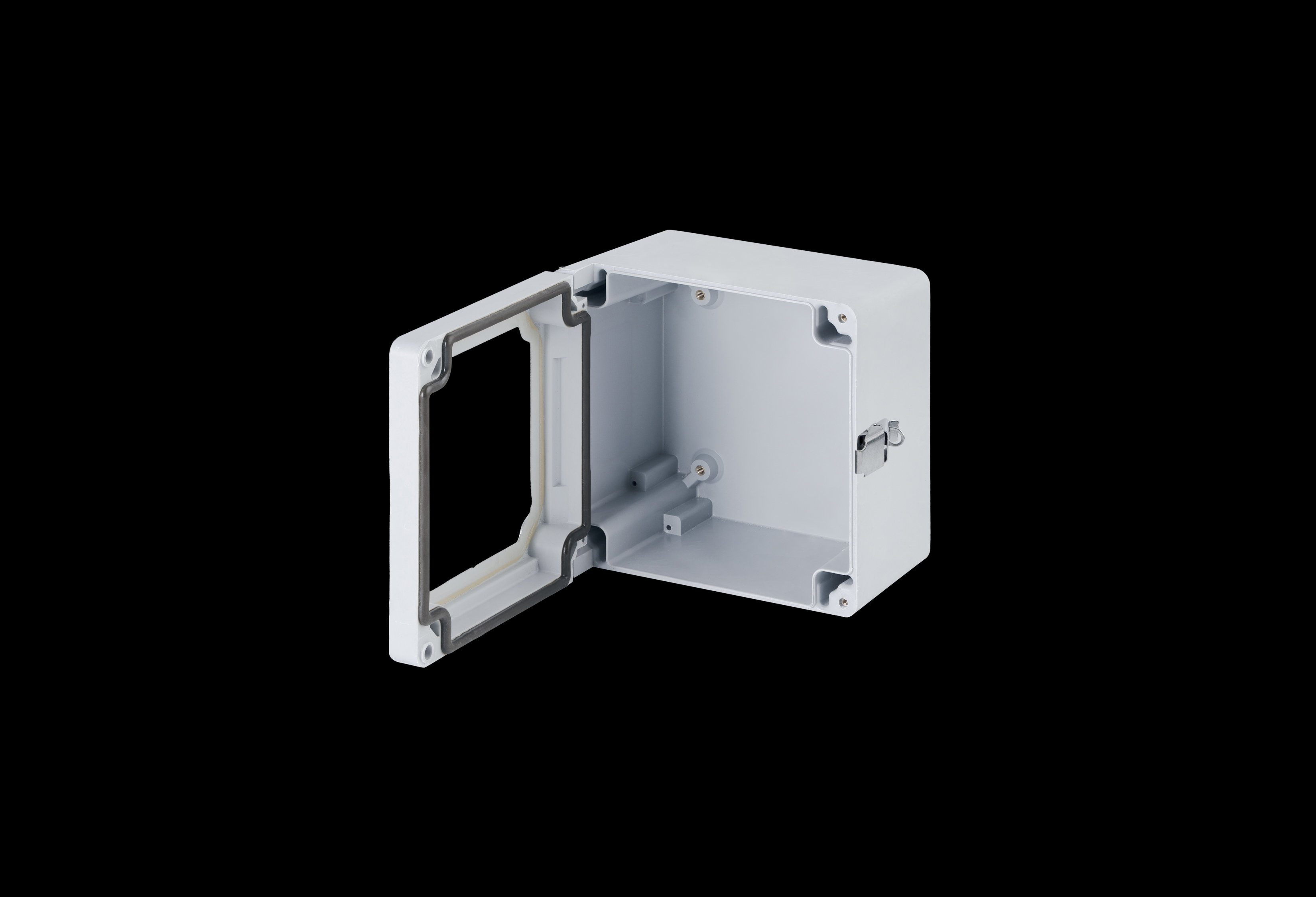 Fiberglass Enclosure 7 x 7 x 5 Inches Classic Series with Window and Hinged, Padlockable Latch Cover by Stahlin