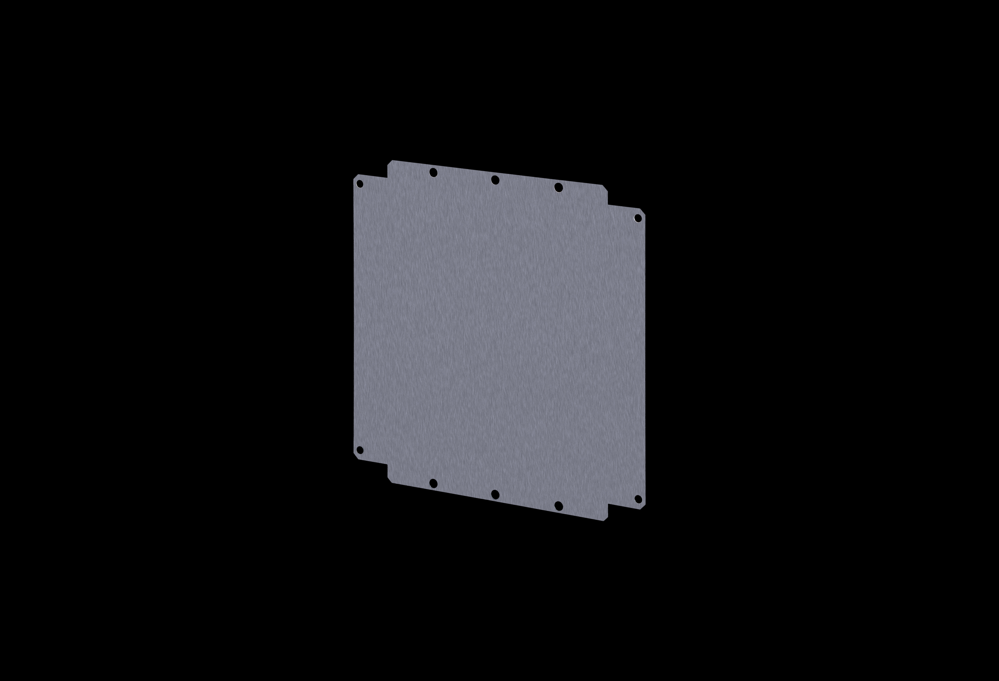 Aluminum Standard Back Panel 10 x 10 Inches for use with DuraBoxx Series by Stahlin