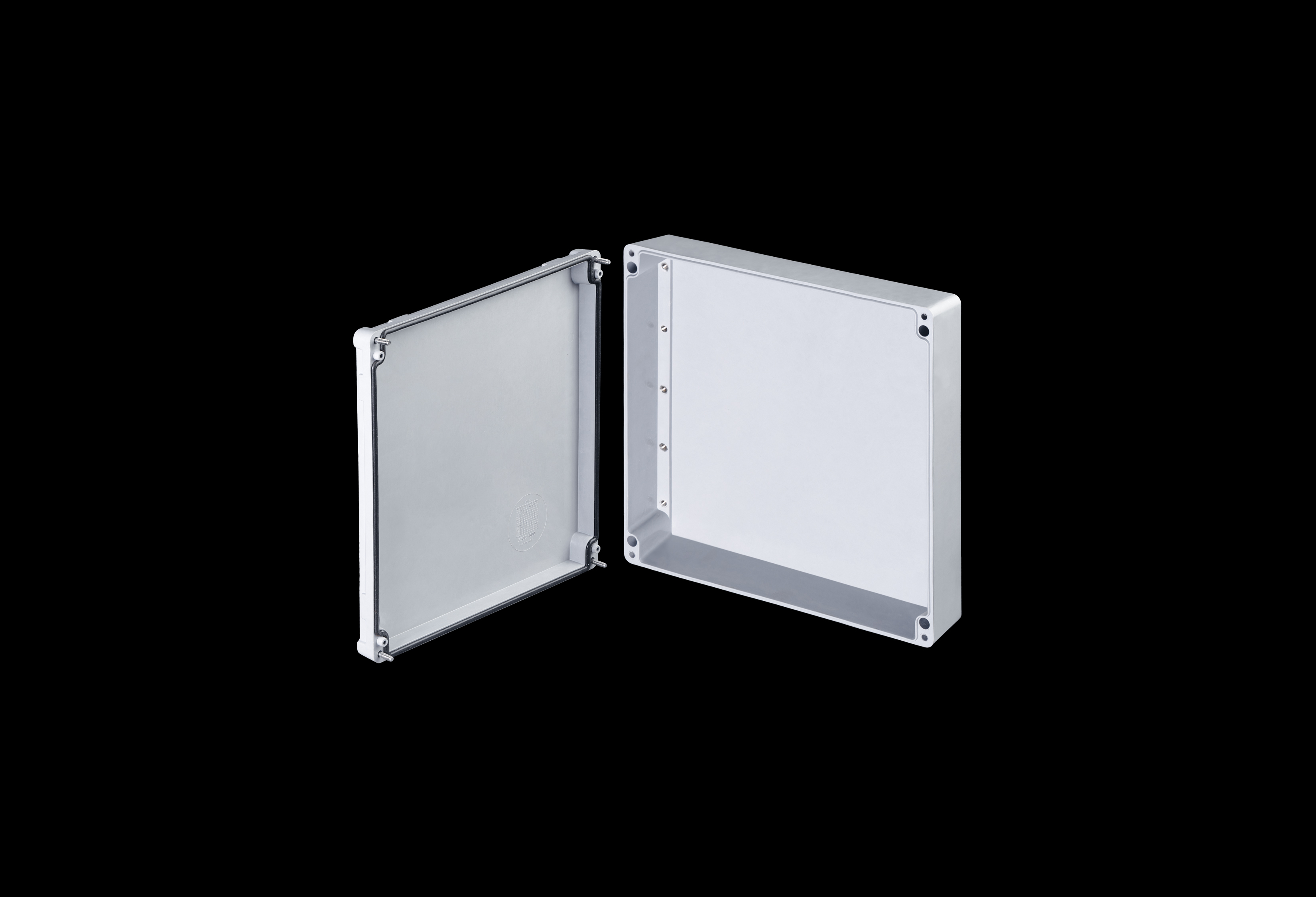 Fiberglass Enclosure  10 x 10 x 5 Inches DuraBoxx Series Shallow with Opaque Lift Off Cover by Stahlin