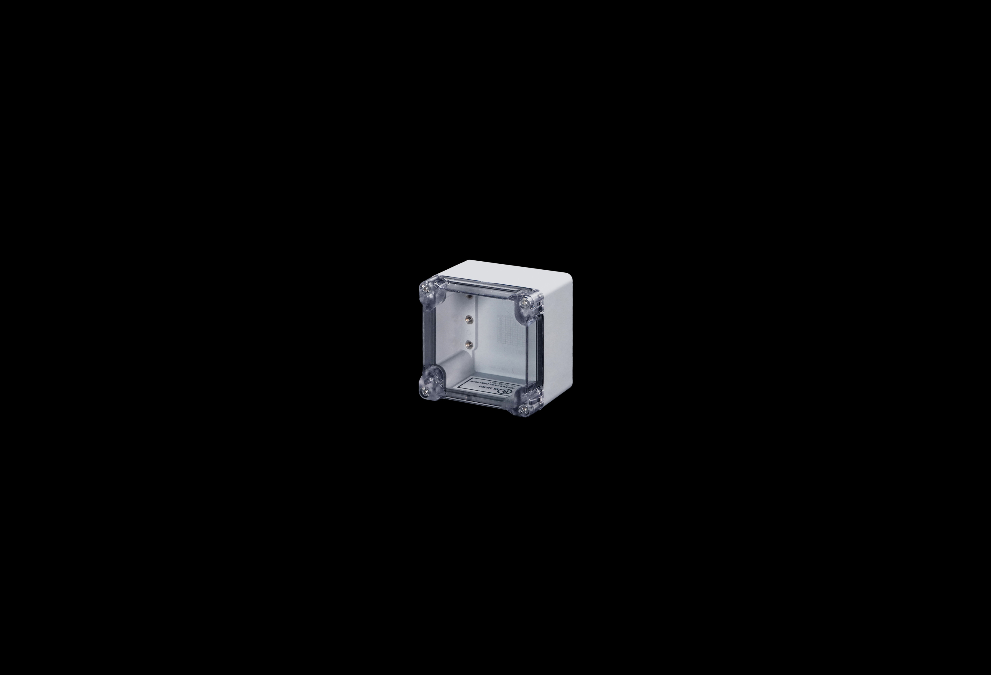 Fiberglass Enclosure  5 x 5 x 4 Inches DuraBoxx Series Shallow with Clear Cover by Stahlin