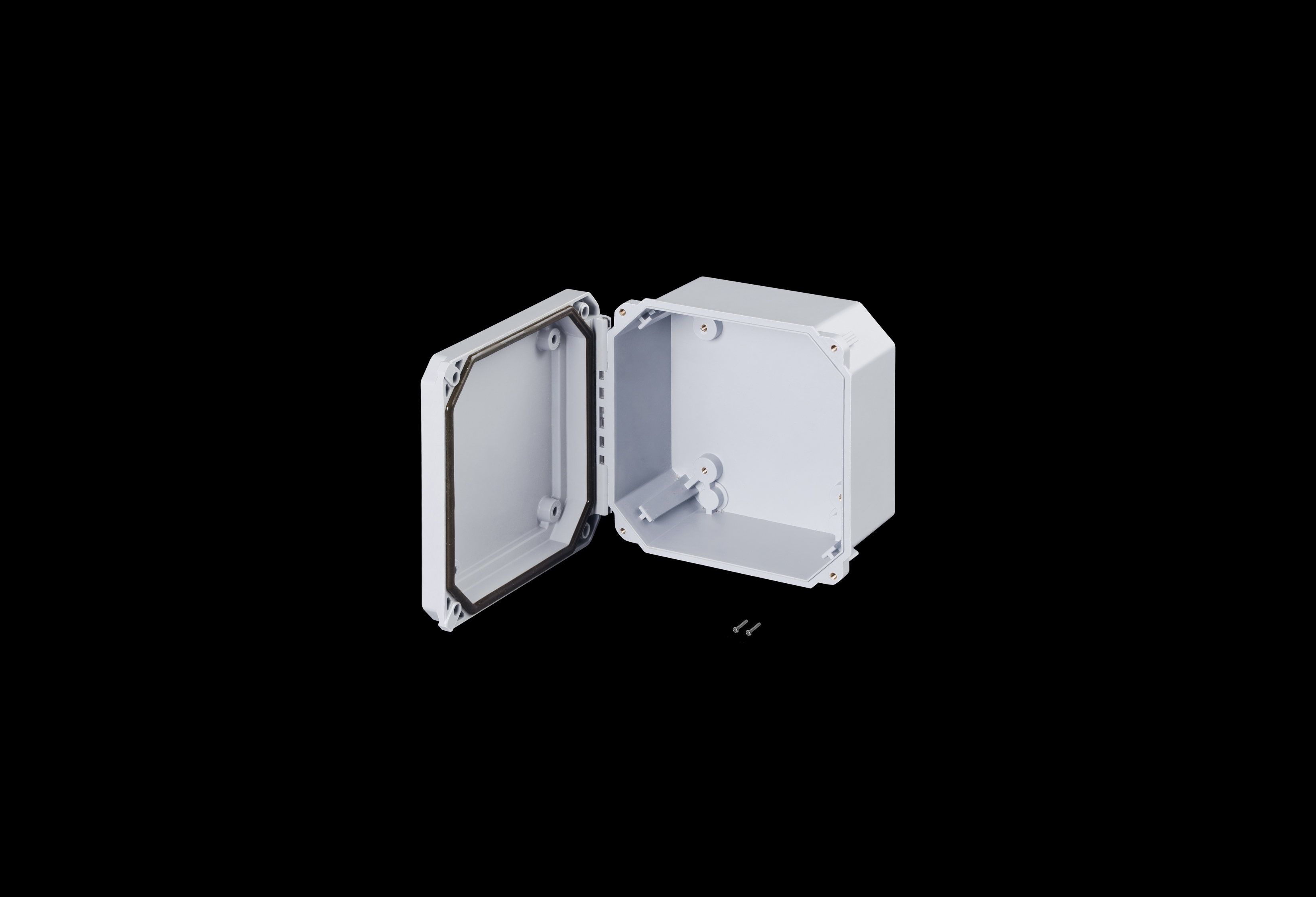 Fiberglass Enclosure 6 x 6 x 4 Inches with Diamond Shield Series Hinged, Screw Down Opaque Cover by Stahlin