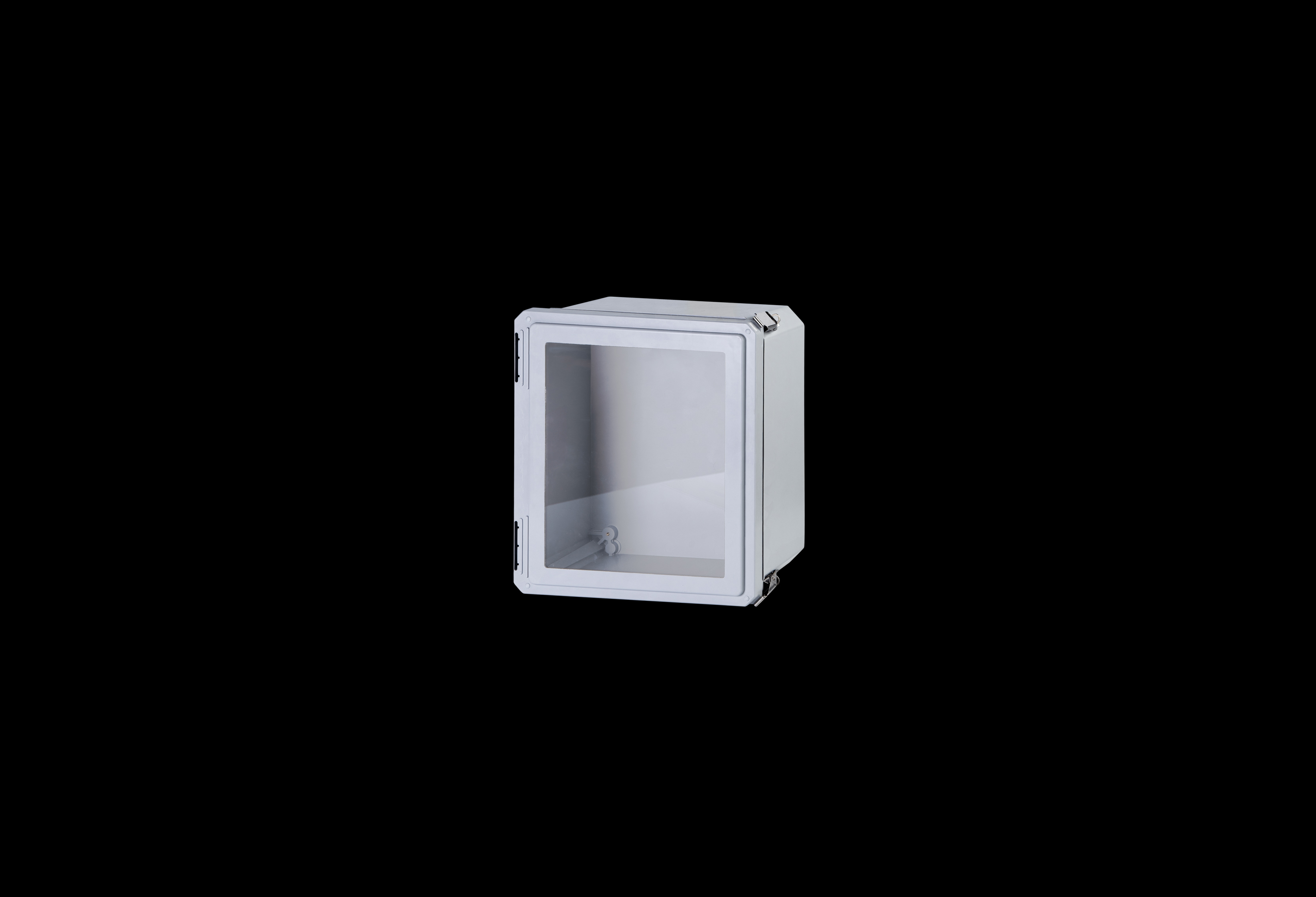 Fiberglass Enclosure 10 x 8 x 6 Inches Diamond Shield Series with Window and Hinged, 2 Lockable Pull Latches Opaque Cover by Stahlin