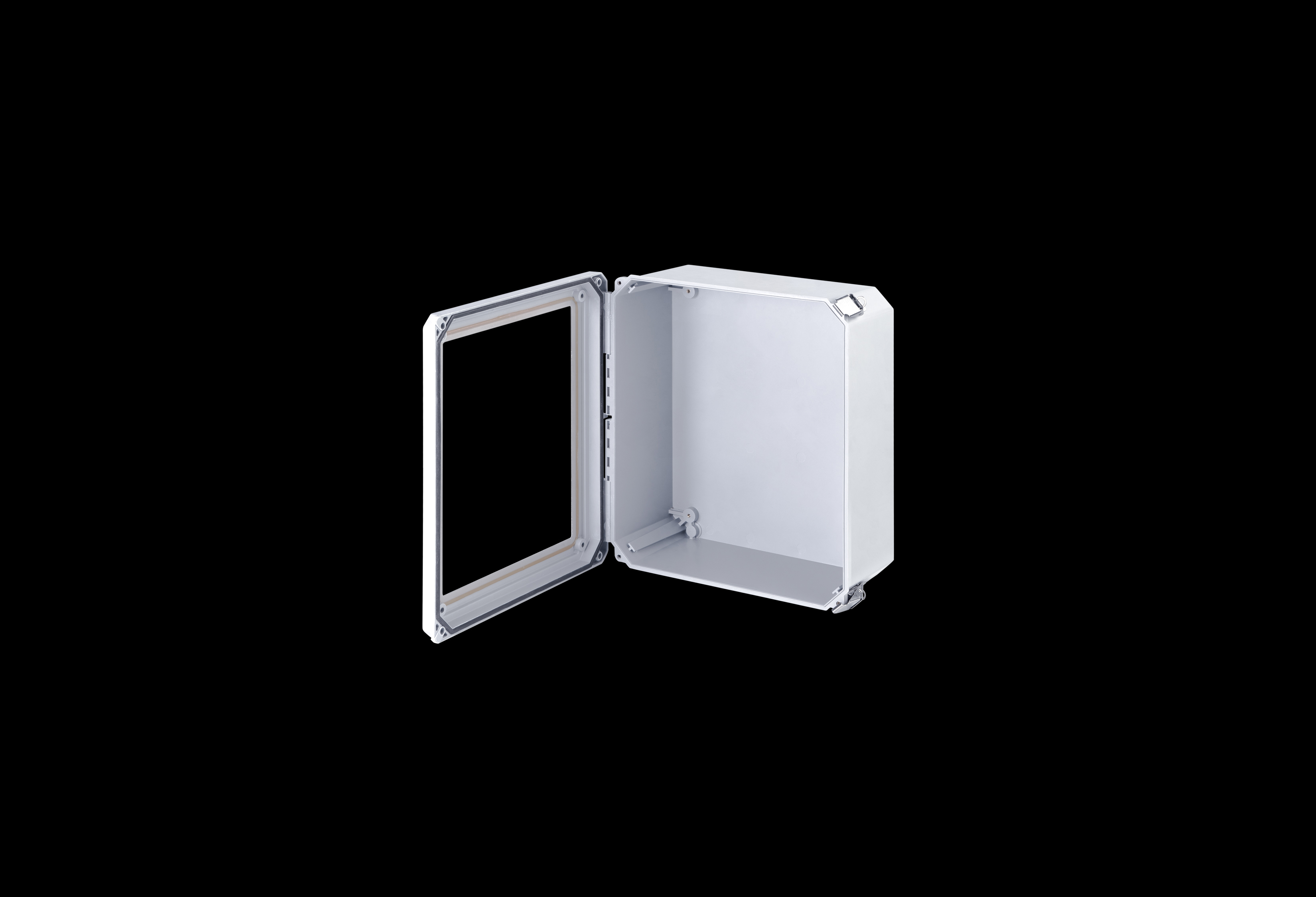 Fiberglass Enclosure 10 x 8 x 6 Inches Diamond Shield Series with Window and Hinged, 2 Lockable Pull Latches Opaque Cover by Stahlin