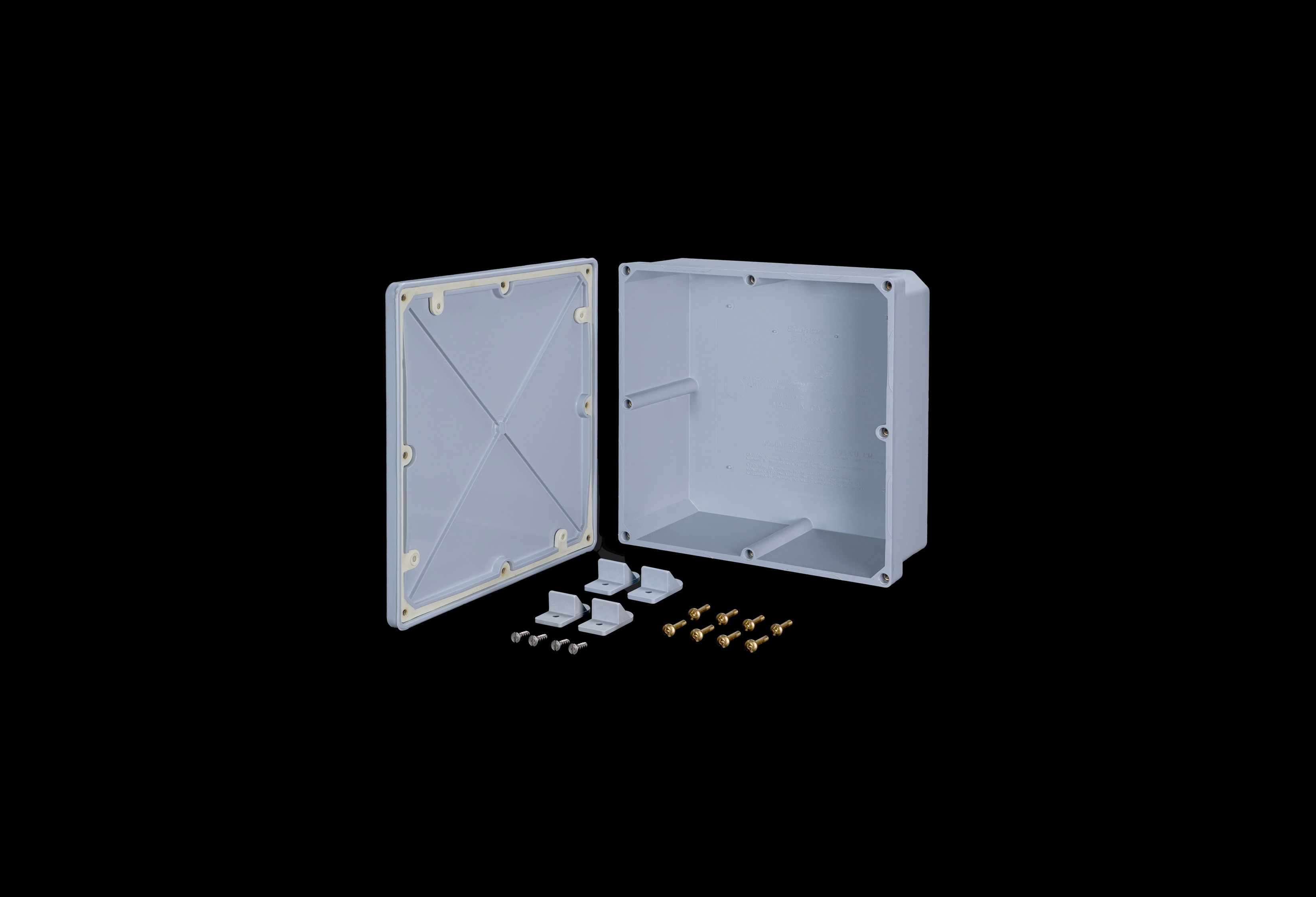 PVC Enclosure 12 x 12 x 4 Inches New Sentry Series with Opaque Lift Off Cover by Stahlin