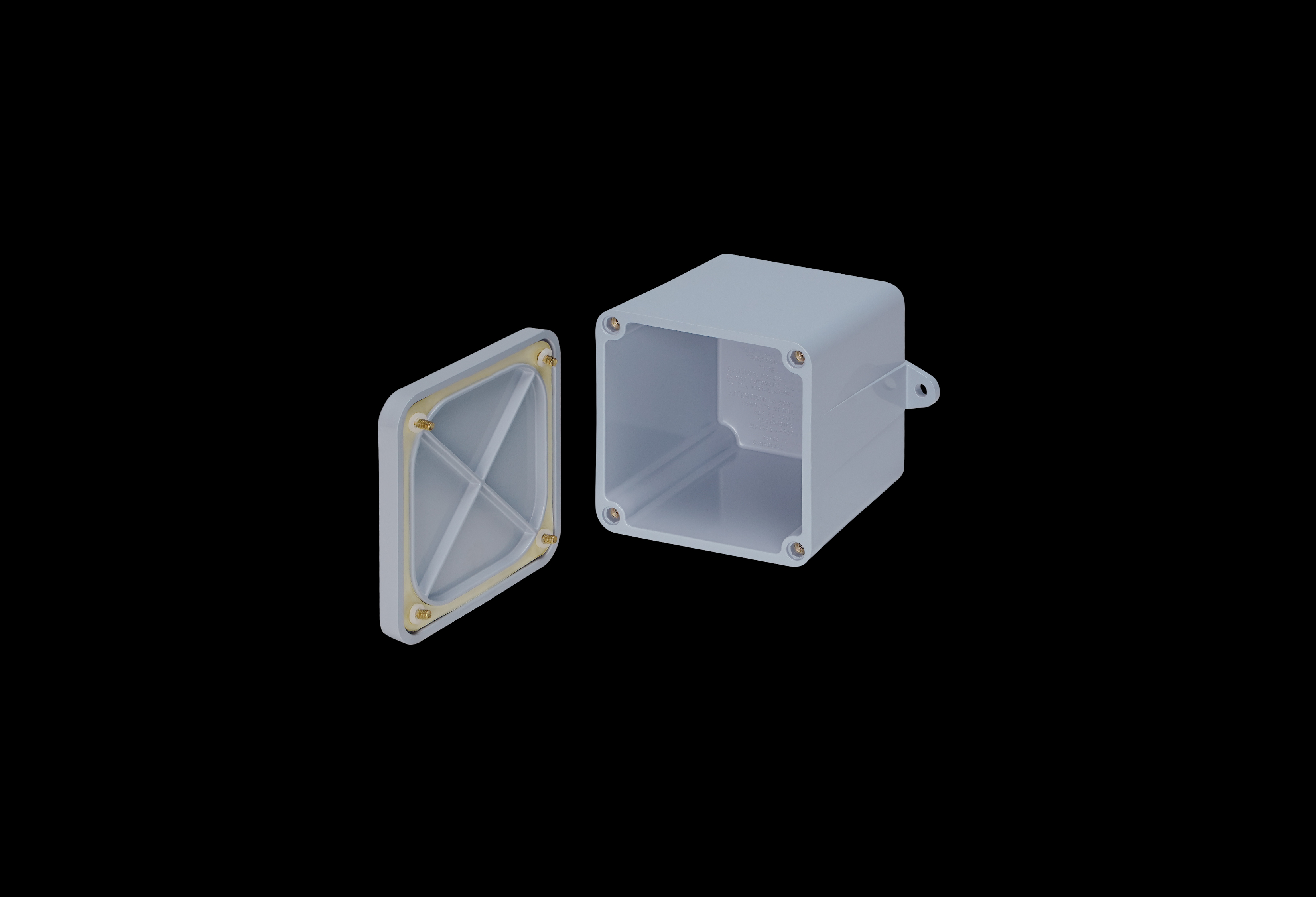PVC Enclosure 4 x 4 x 4 Inches New Sentry Series  with Opaque Lift Off Cover by Stahlin