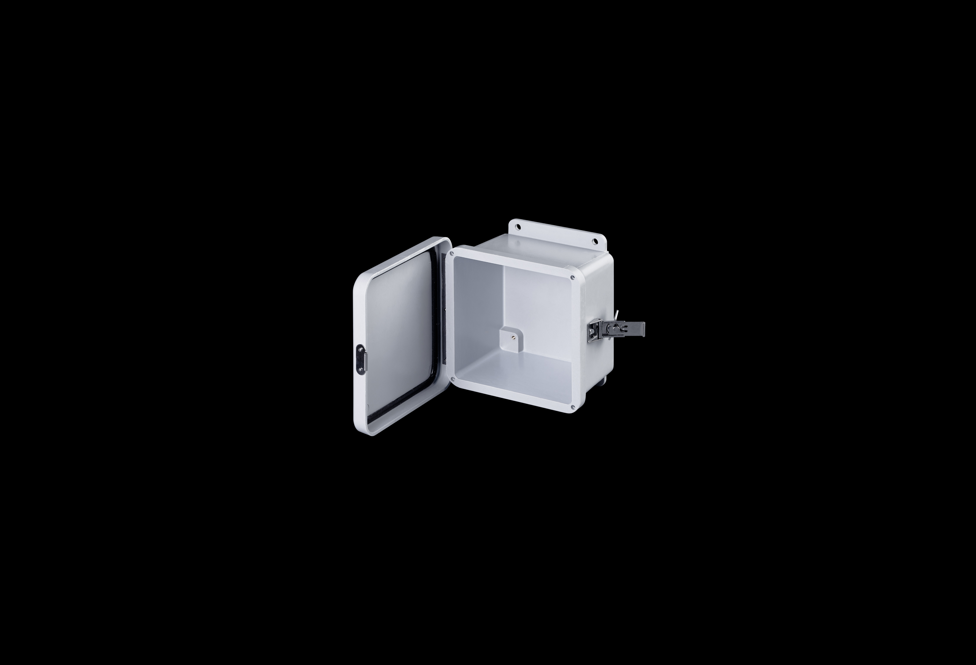 Fiberglass Enclosure 6 x 6 x 4 Inches J Series  with Hinged, Twist Latch Opaque Cover by Stahlin