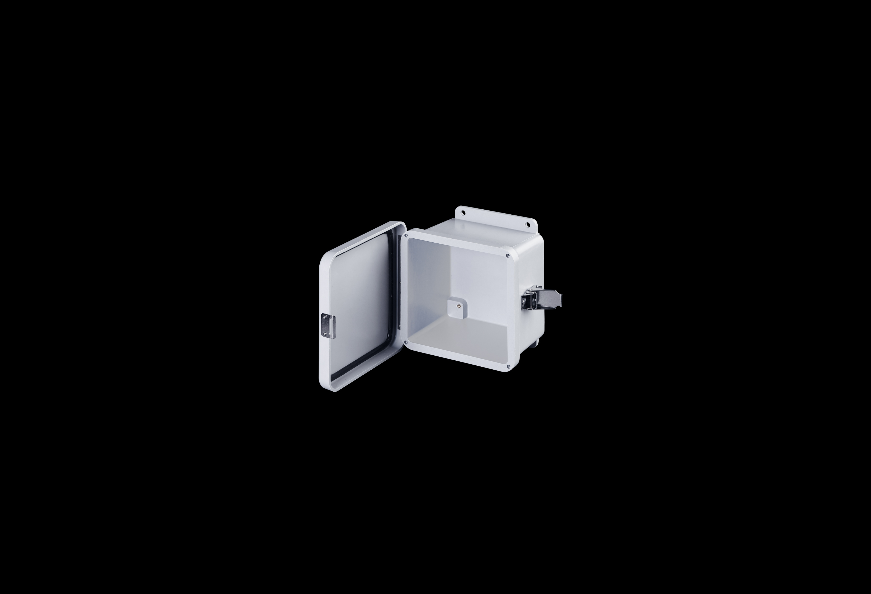 Fiberglass Enclosure 6 x 6 x 4 Inches J Series  with Hinged, Latched Opaque Cover by Stahlin