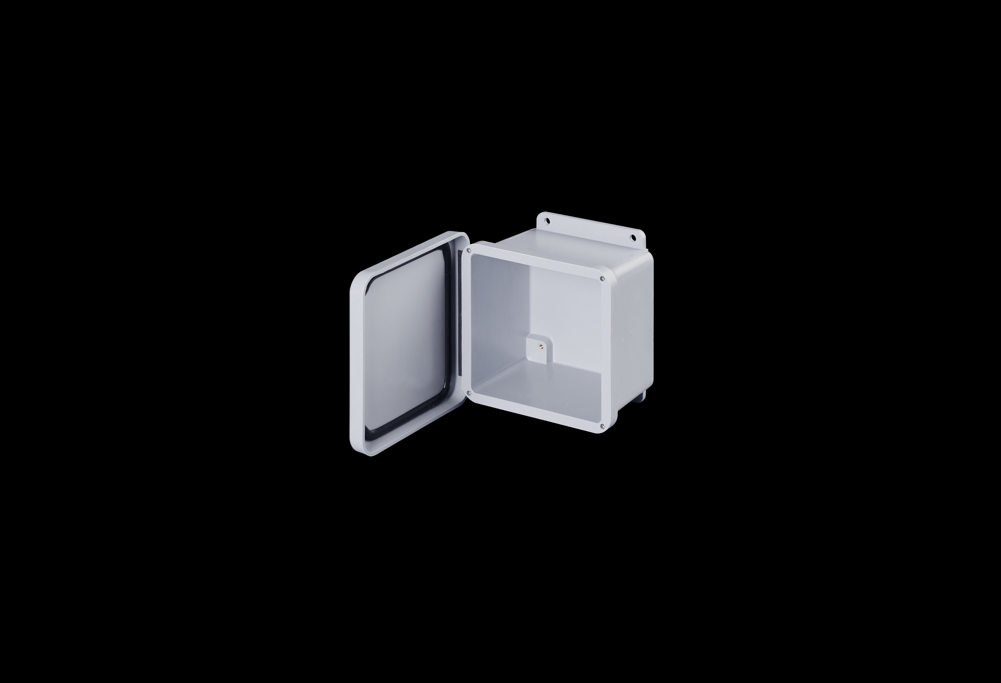Fiberglass Enclosure 6 x 6 x 4 Inches J Series  with Hinged, Screw Down Opaque Cover by Stahlin