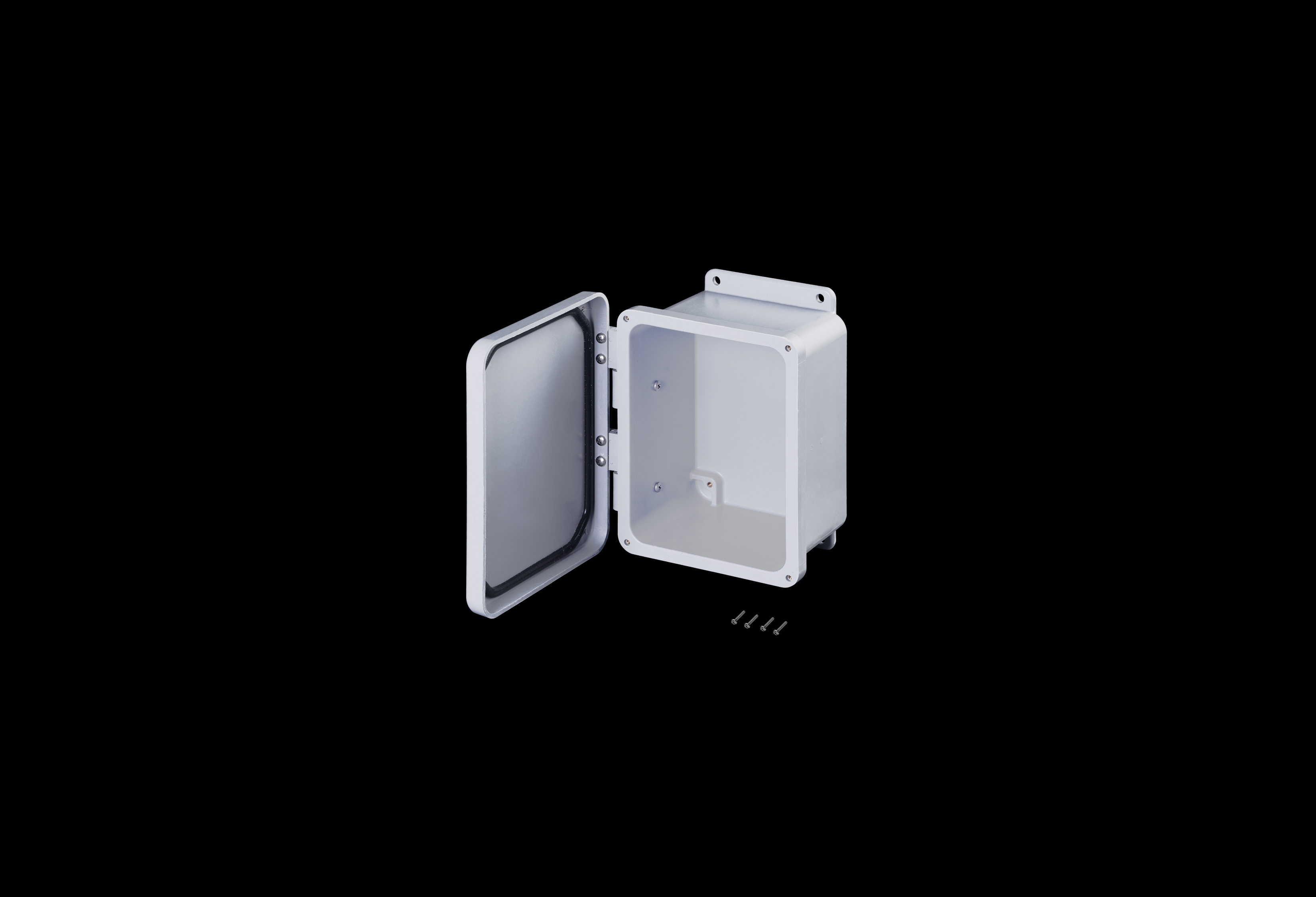 Fiberglass Enclosure 8 x 6 x 4 Inches J Series  with Fiberglass Hinged, Screw Down Opaque Cover by Stahlin