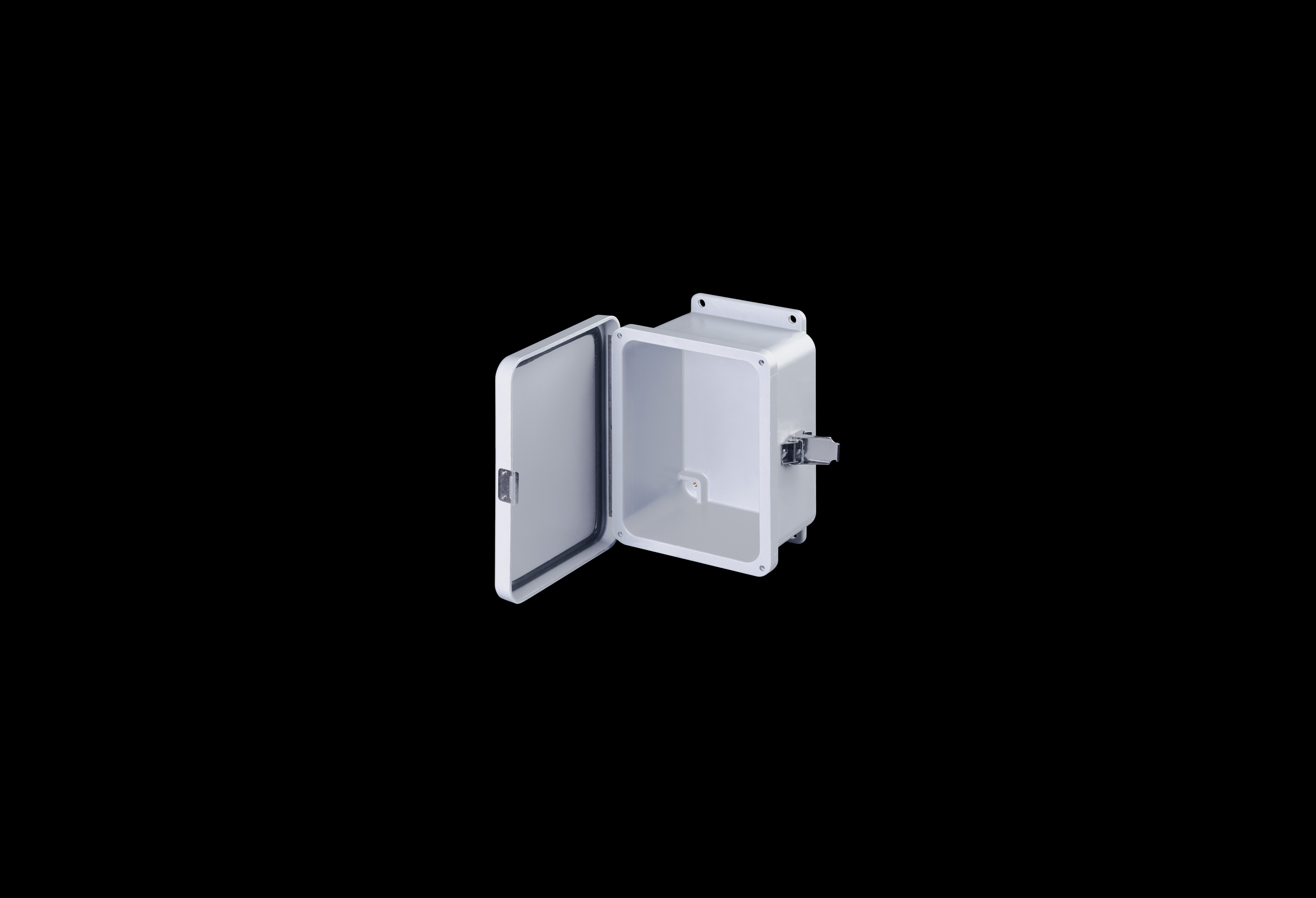 Fiberglass Enclosure 6 x 4 x 4 Inches J Series  with Hinged, Latched Opaque Cover by Stahlin