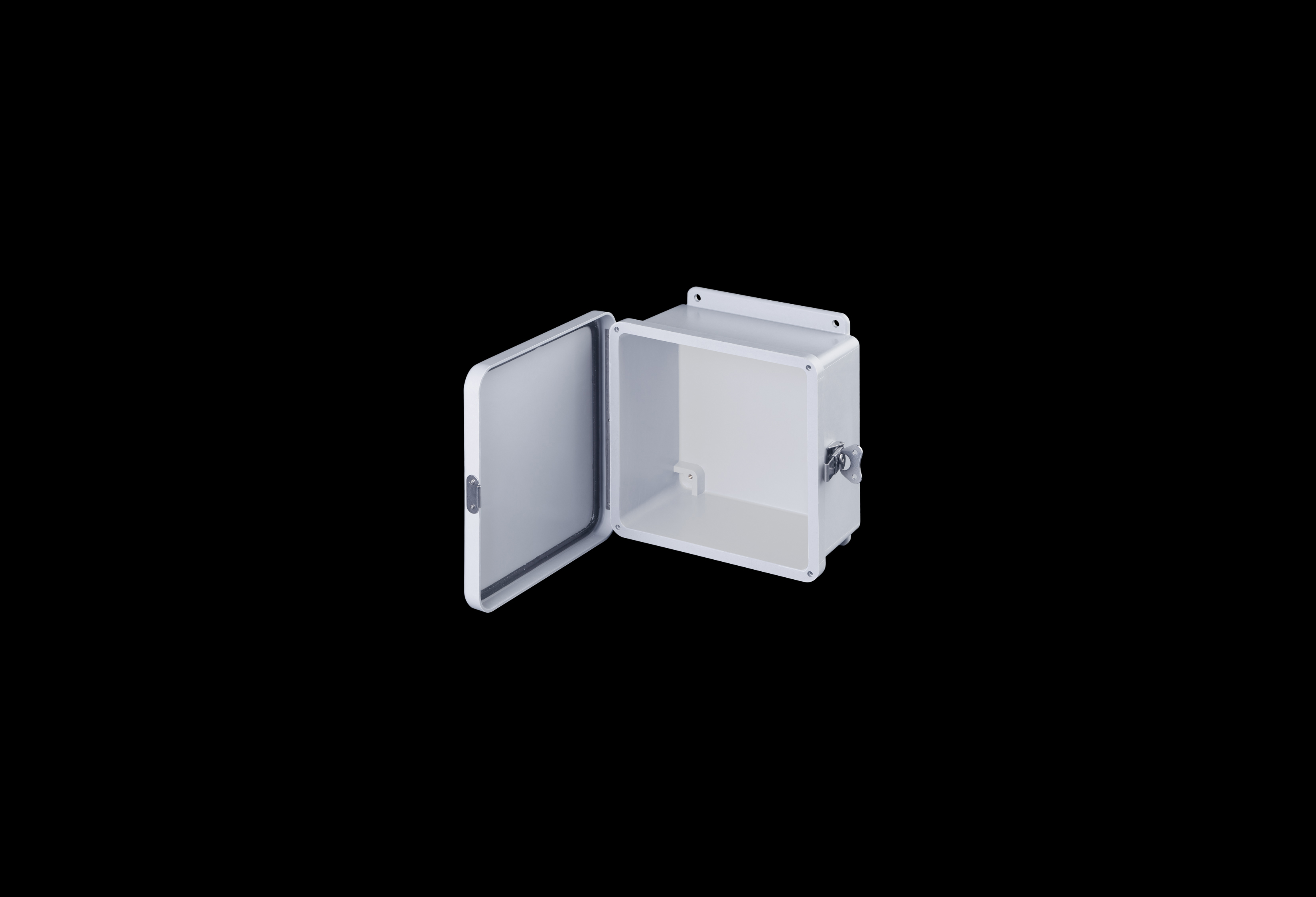 Fiberglass Enclosure 8 x 8 x 4 Inches J Series with Hinged, Twist Latch Opaque Cover by Stahlin