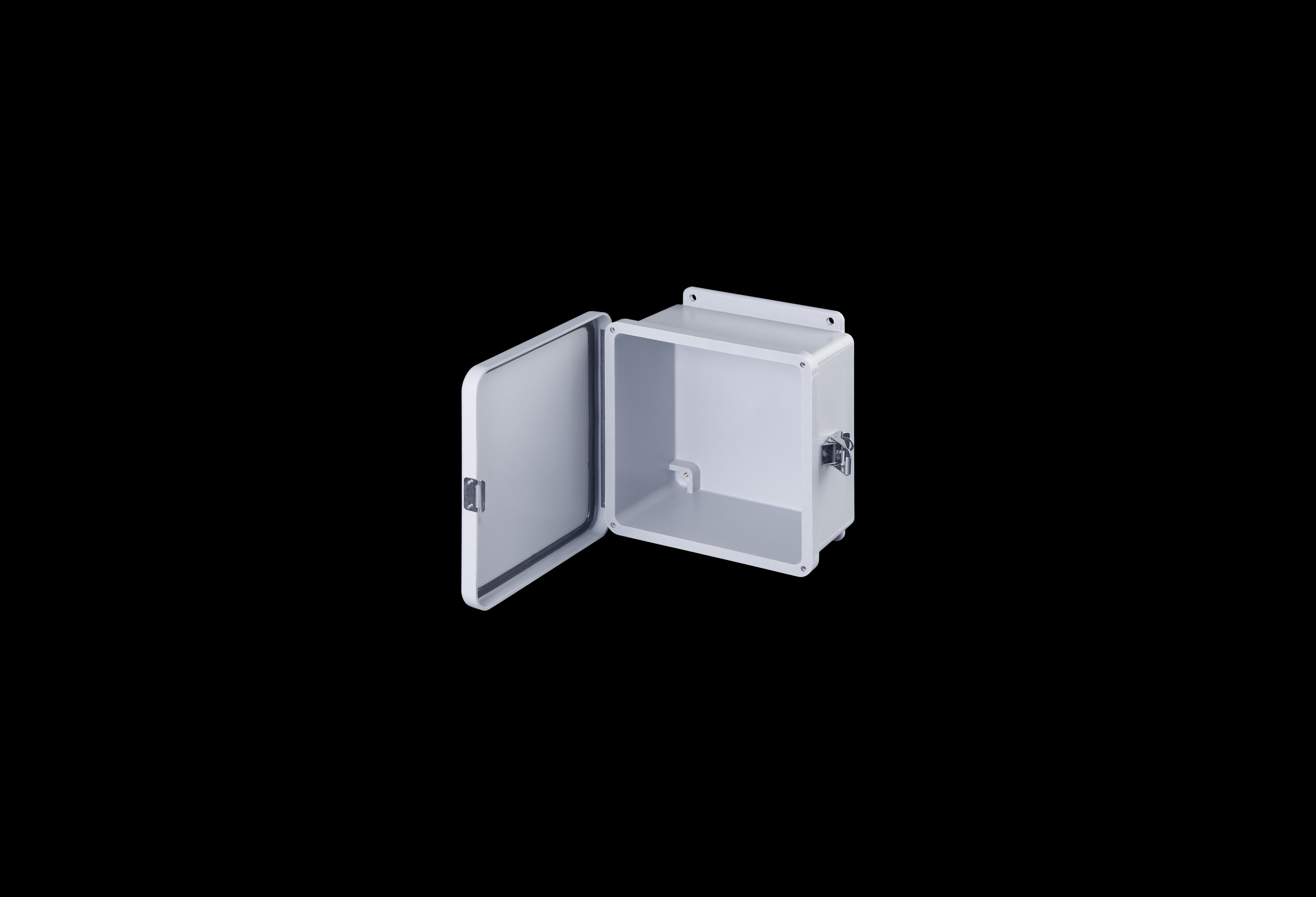 Fiberglass Enclosure 8 x 8 x 4 Inches J Series with Hinged, Latched Opaque Cover by Stahlin