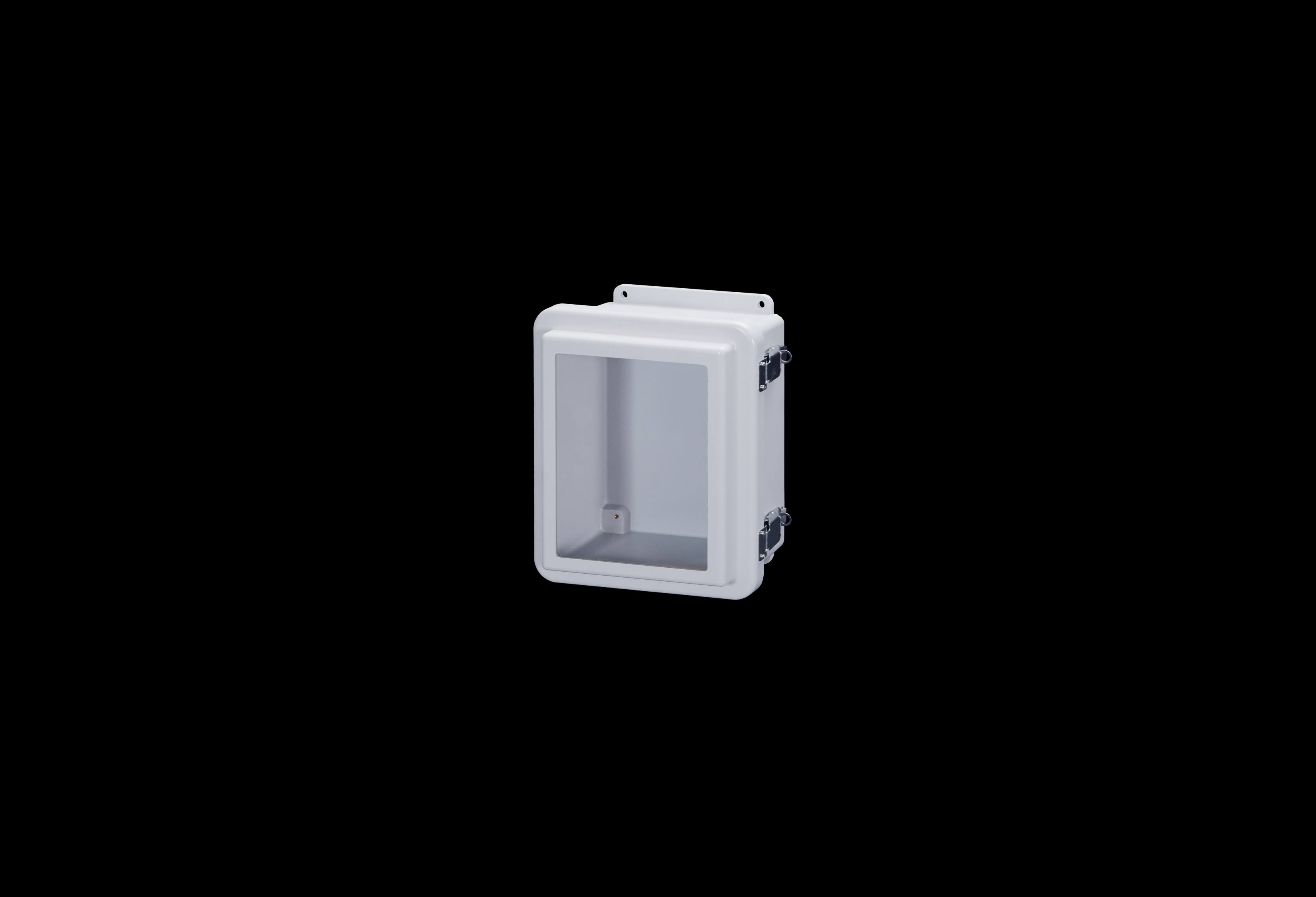Fiberglass Enclosure 10 x 8 x 5 Inches with J Series Window and Hinged, Latched Opaque Cover by Stahlin