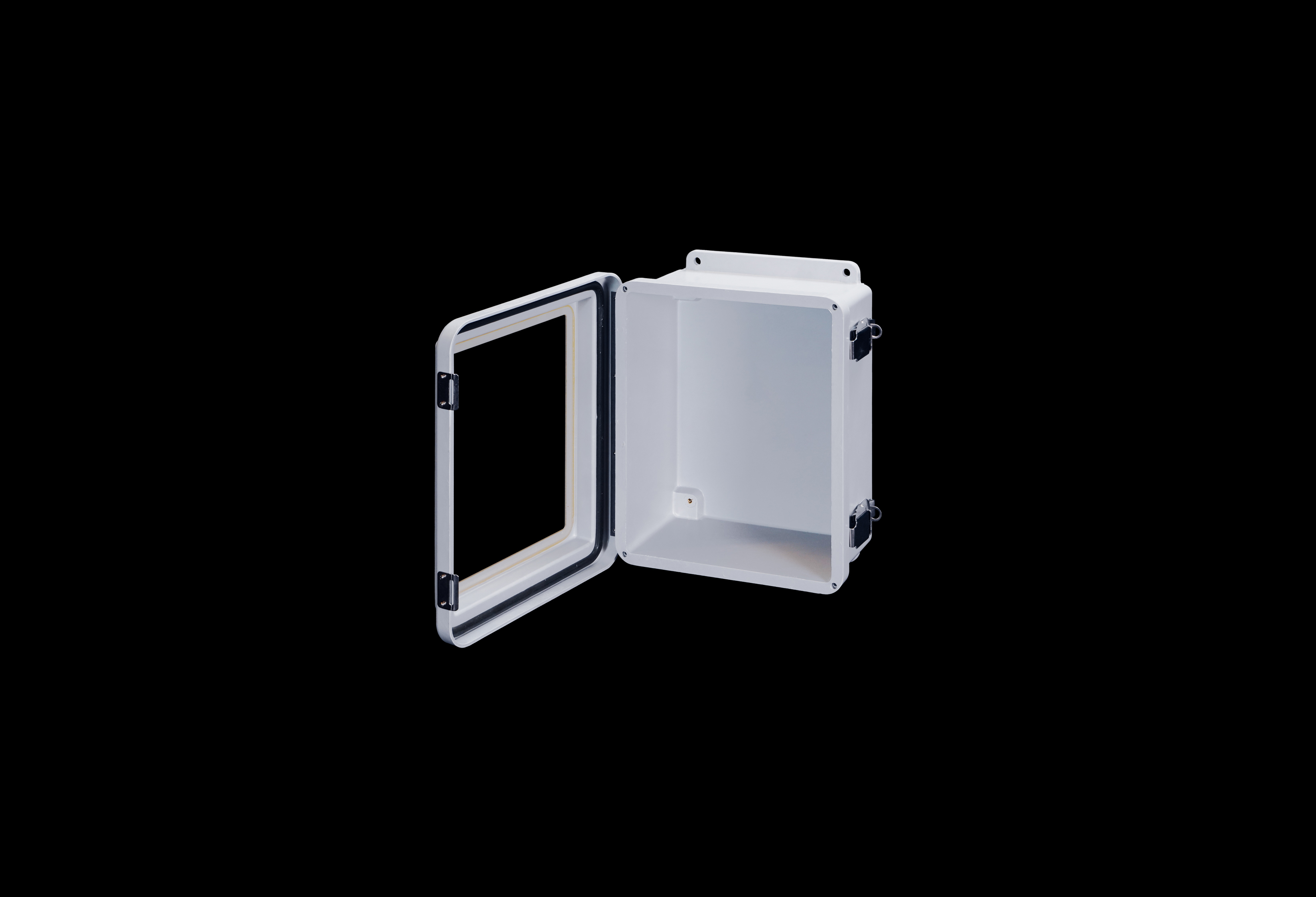 Fiberglass Enclosure 10 x 8 x 5 Inches with J Series Window and Hinged, Latched Opaque Cover by Stahlin