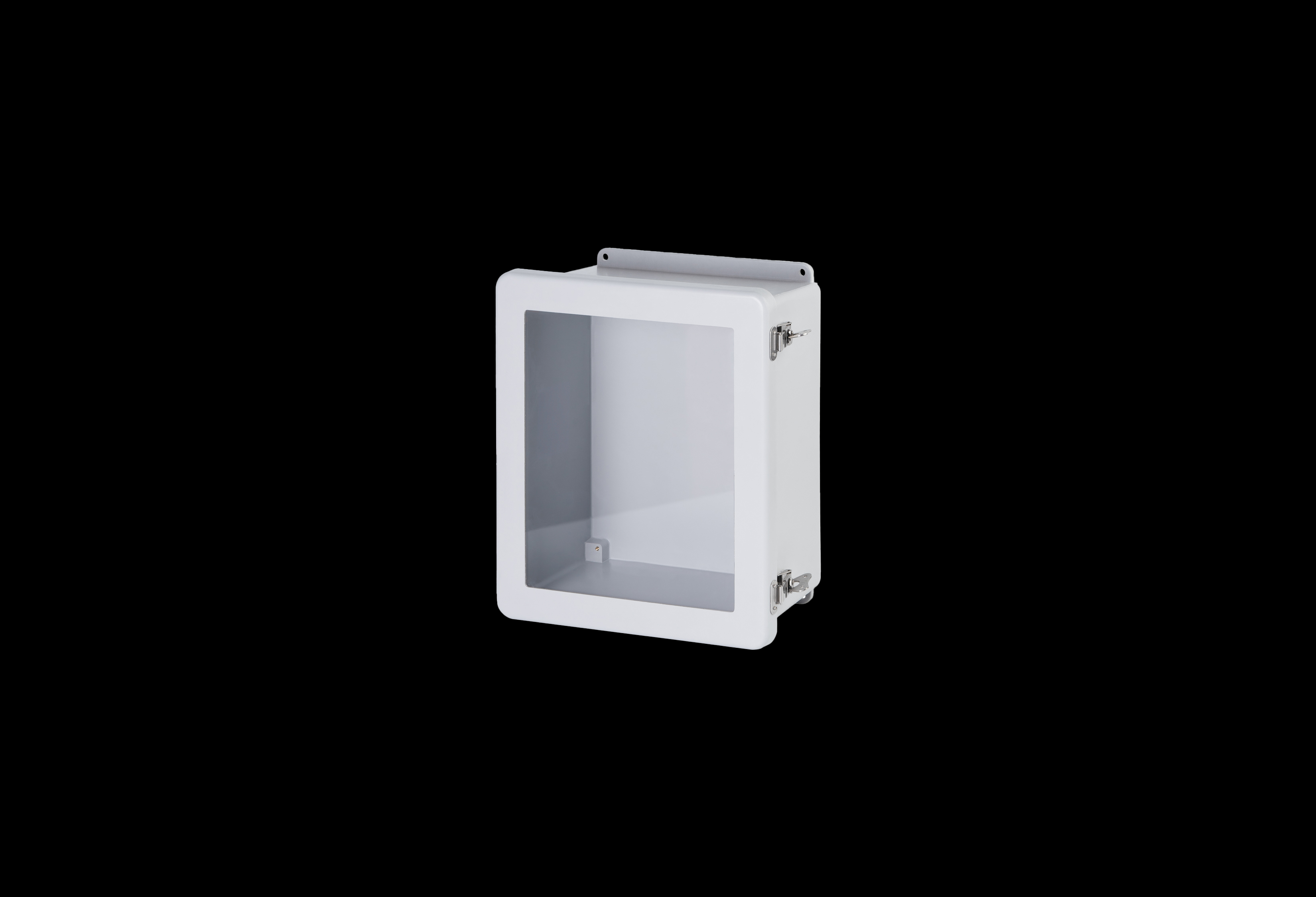Fiberglass Enclosure 12 x 12 x 6 Inches with J Series Window and Hinged, Twist Latch Opaque Cover by Stahlin
