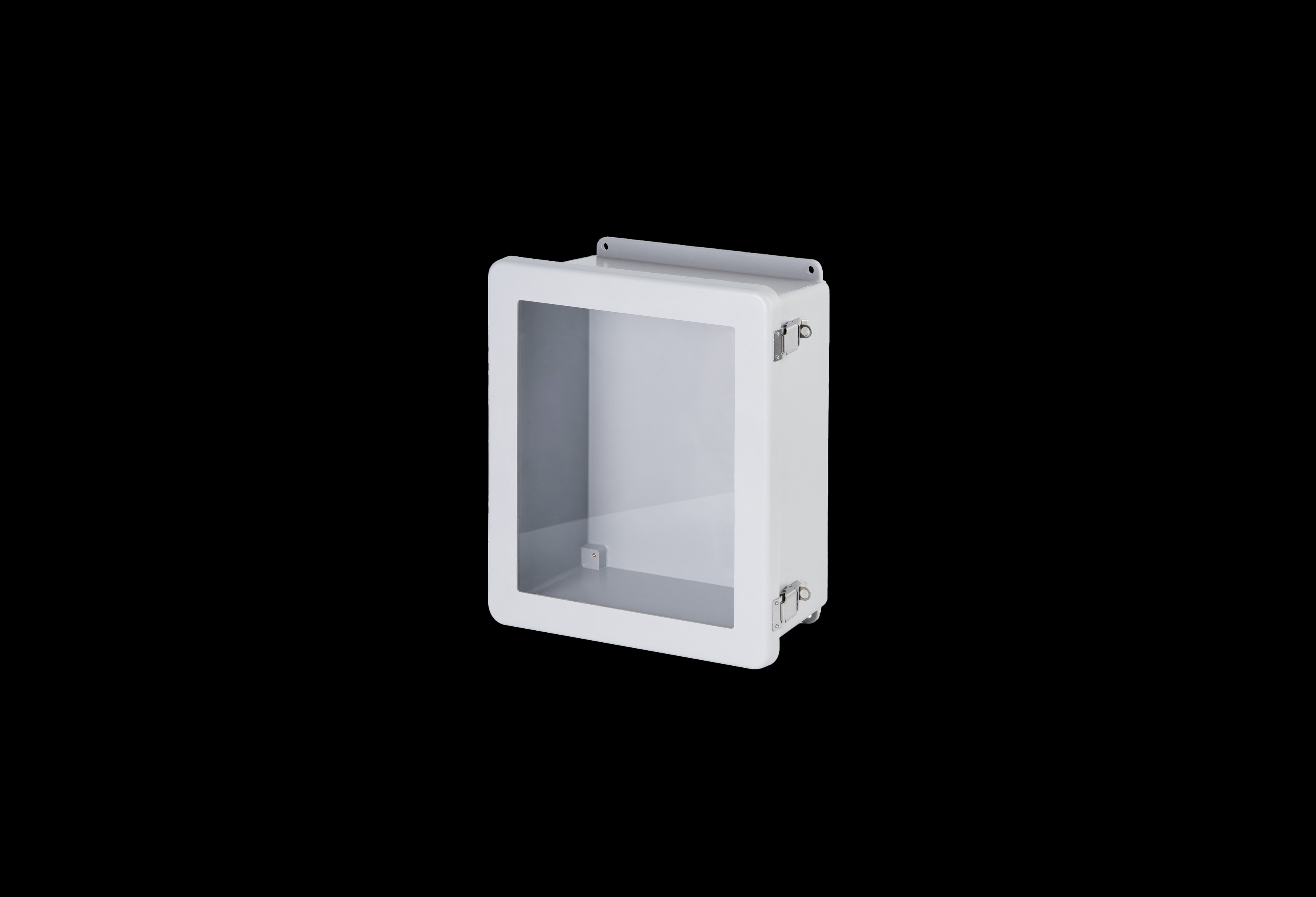 Fiberglass Enclosure 12 x 12 x 6 Inches with J Series Window and Hinged, Latched Opaque Cover by Stahlin