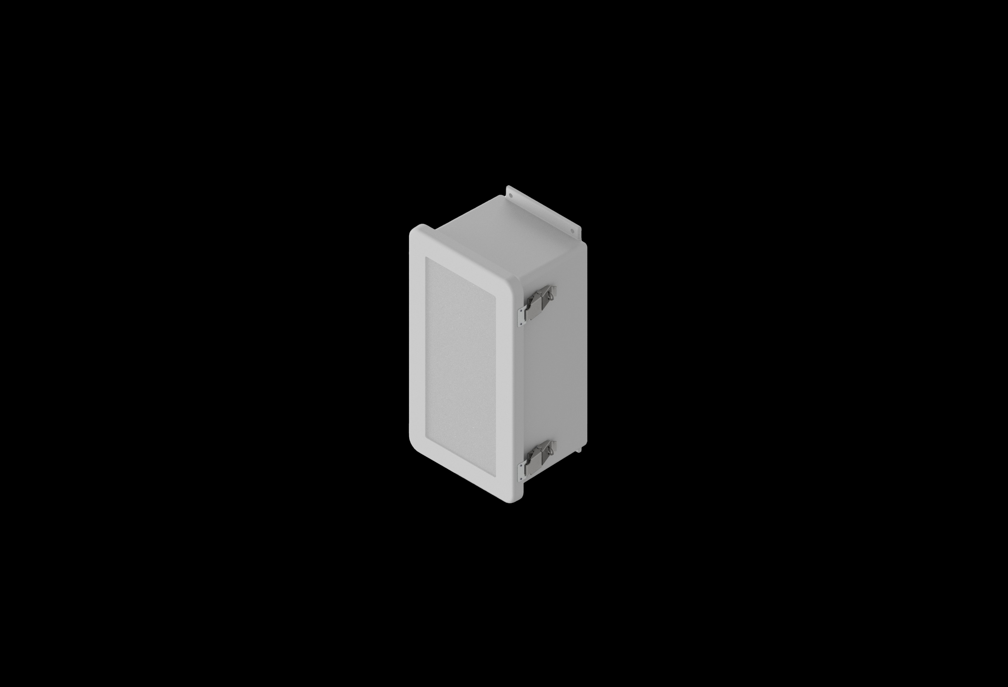 Fiberglass Enclosure 14 x 7 x 6 Inches with J Series Window and Hinged, Latched Opaque Cover by Stahlin