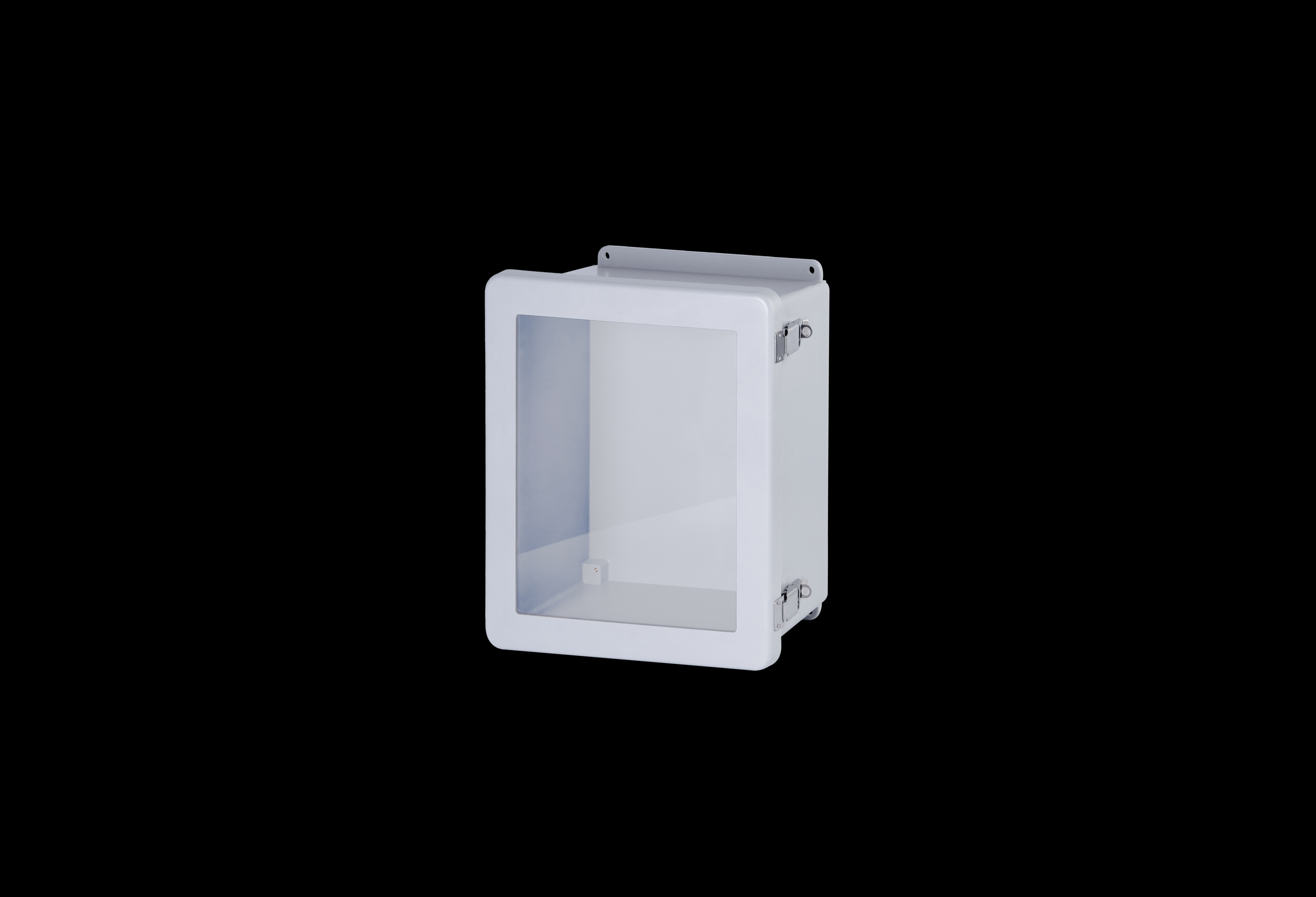 Fiberglass Enclosure 10 x 8 x 6 Inches with J Series Window and Hinged, Latched Opaque Cover by Stahlin