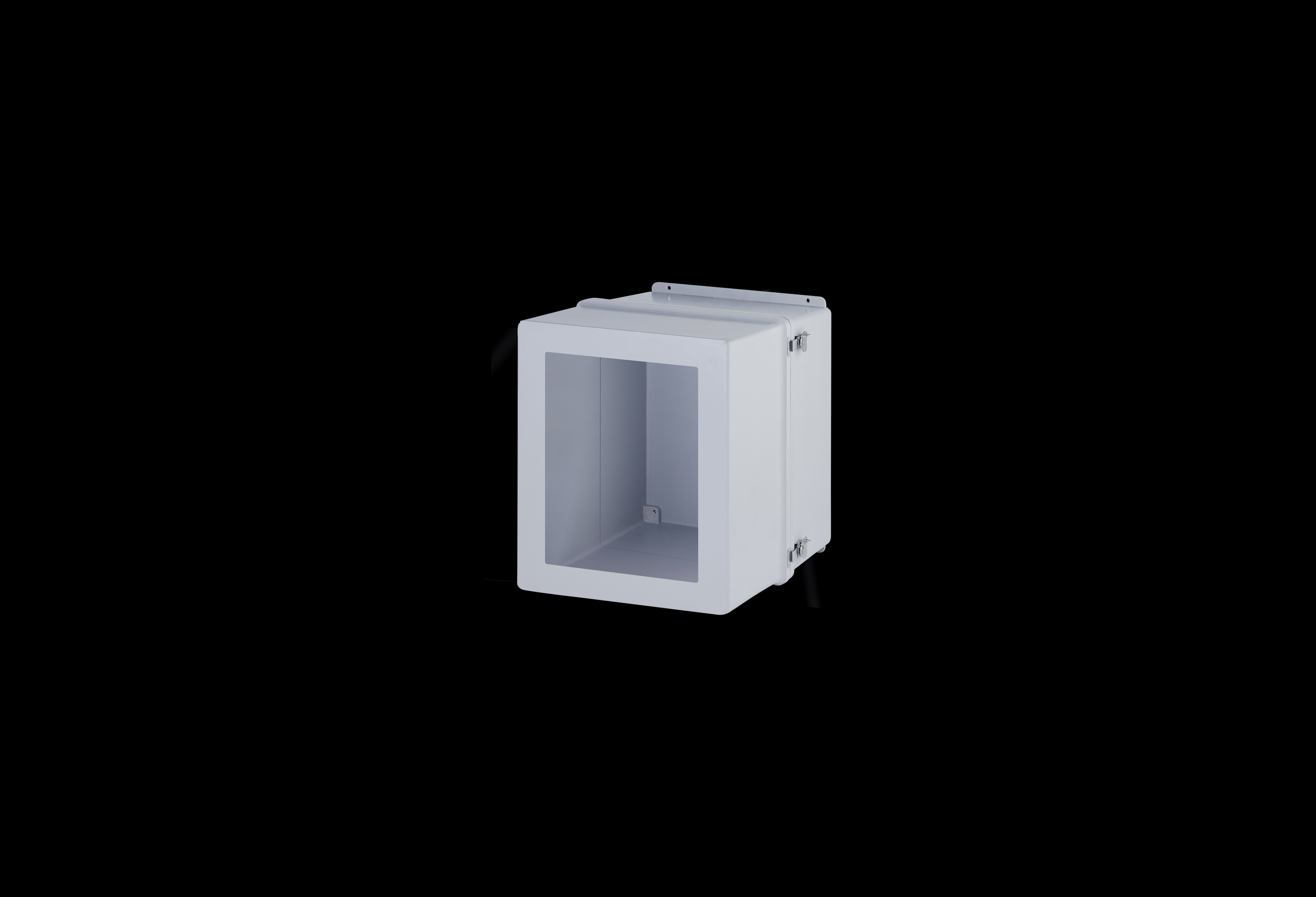 Fiberglass Enclosure 12 x 10 x 10 Inches Fatboy Series with Window and Hinged, Latched Opaque Cover by Stahlin