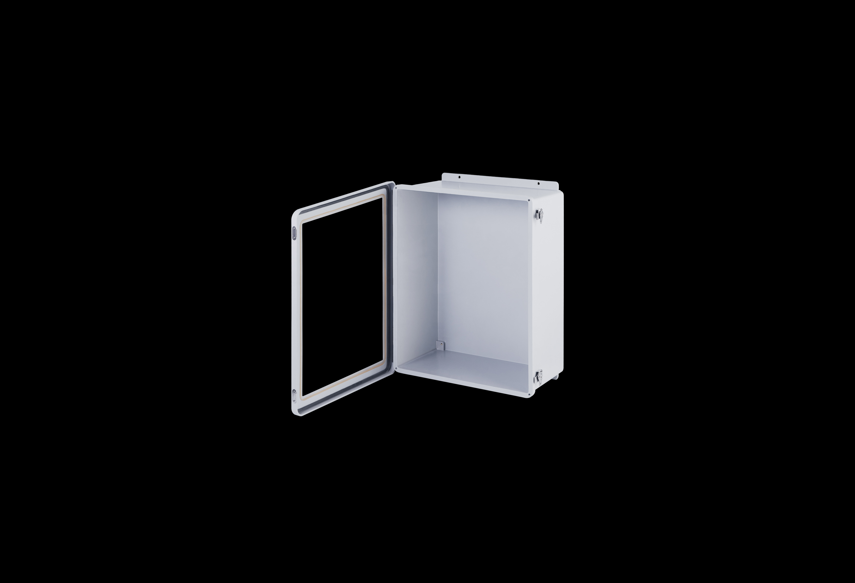 Fiberglass Enclosure 18 x 16 x 8 Inches J Series with Window and Hinged, Twist Latch Opaque Cover by Stahlin