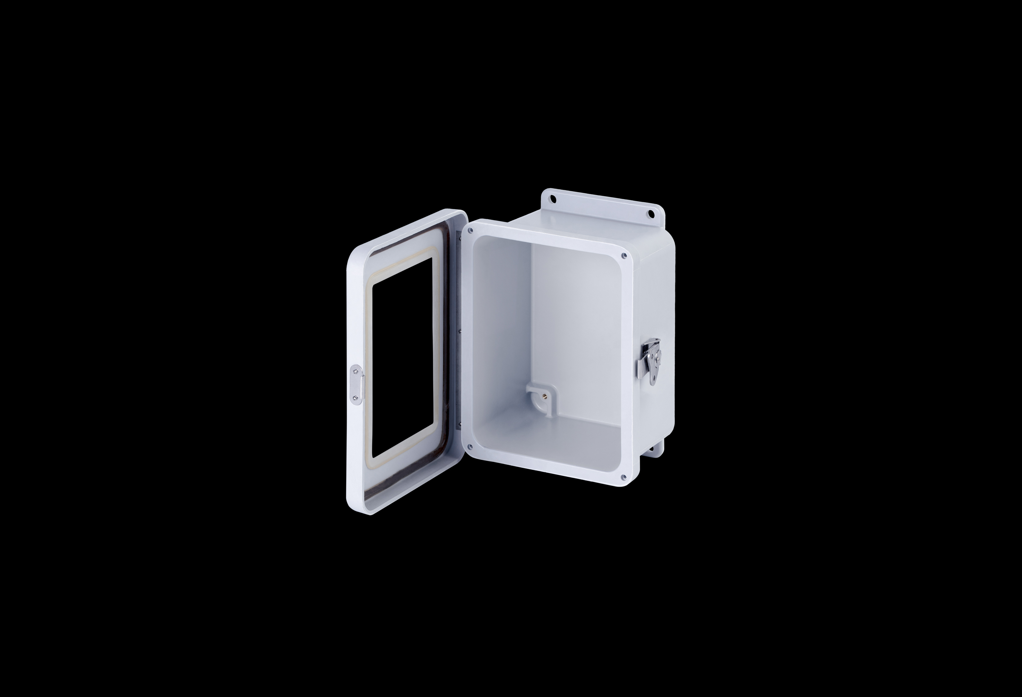 Fiberglass Enclosure 6 x 4 x 4 Inches J Series with Window and Hinged, Twist Latch Opaque Cover by Stahlin