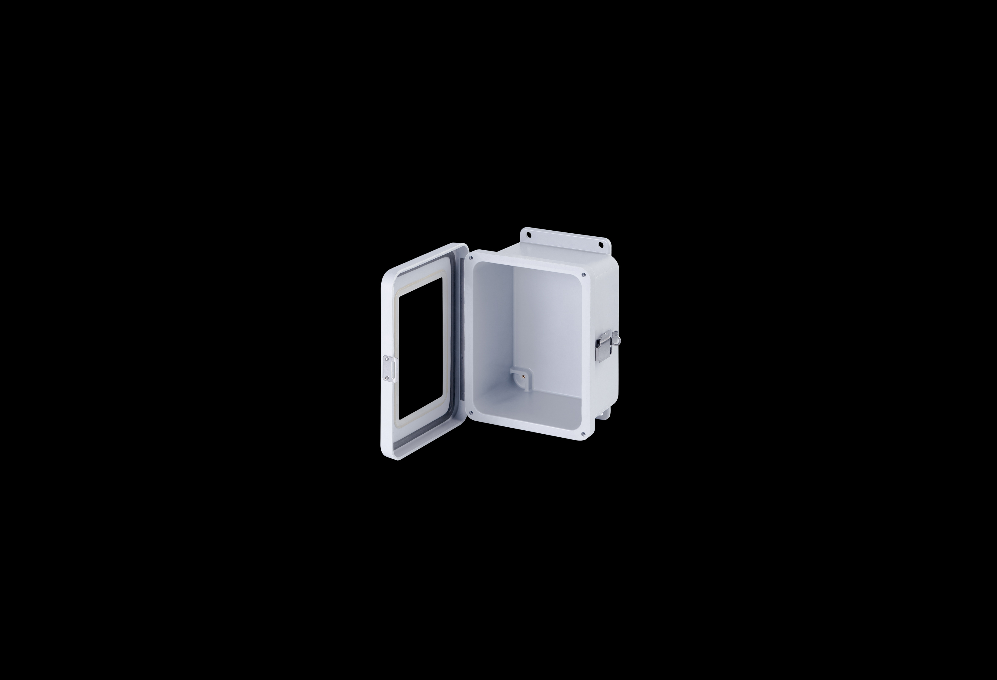 Fiberglass Enclosure 6 x 4 x 4 Inches J Series with Window and Hinged, Latched Opaque Cover by Stahlin