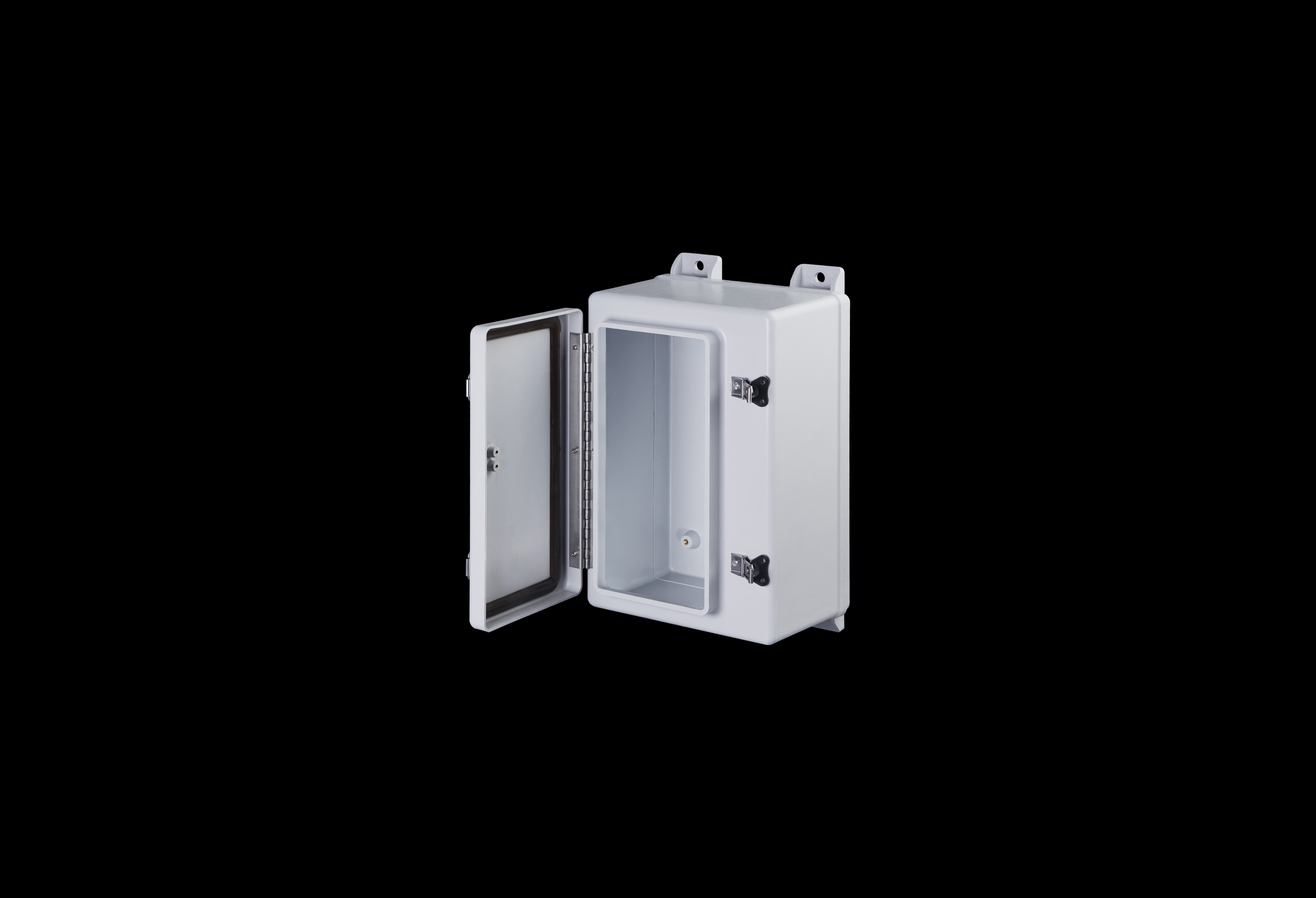 Fiberglass Enclosure 16 x 10 x 7 Inches N Series with Stainless Steel Hinged, Latched Opaque Cover by Stahlin