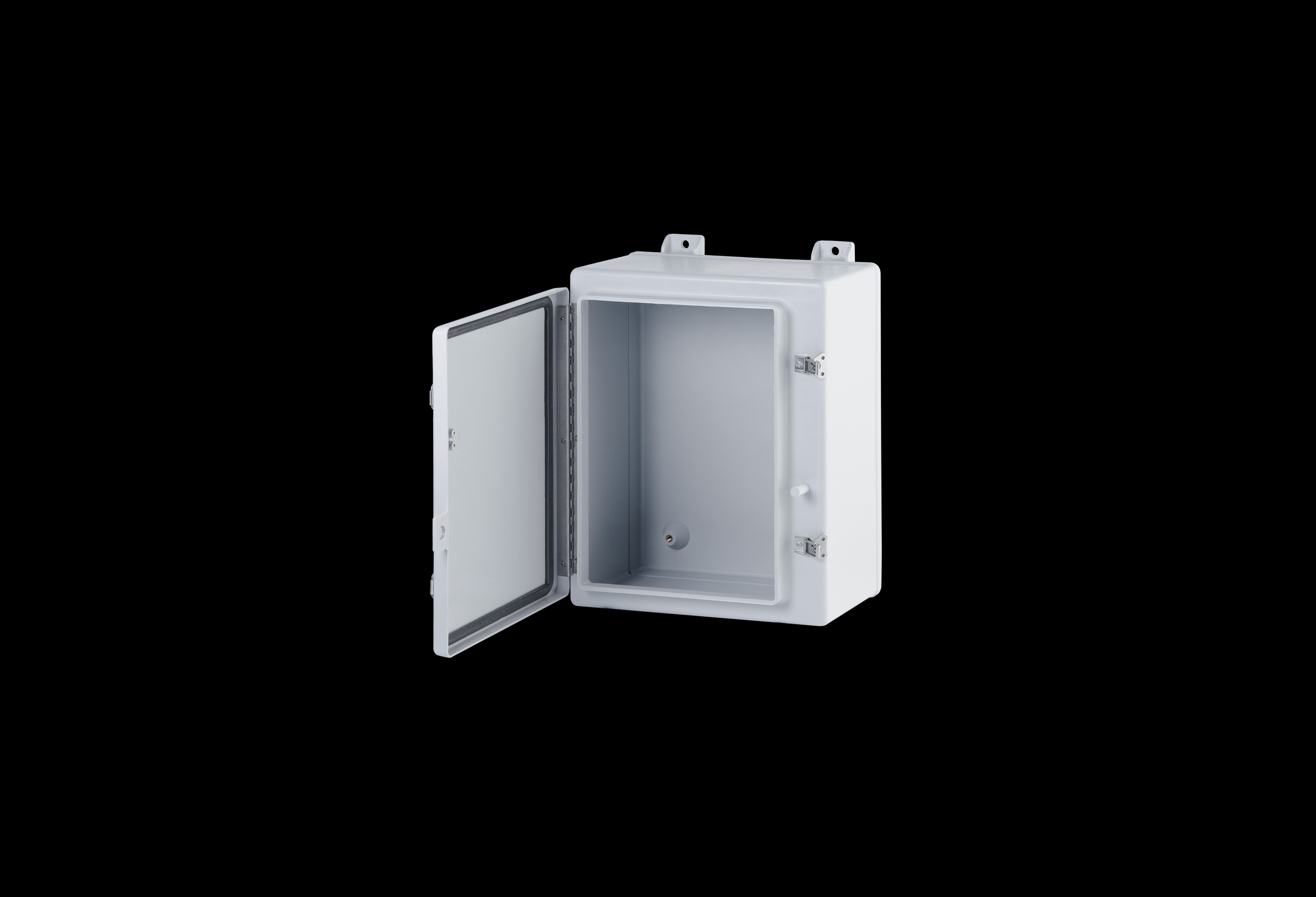 Fiberglass Enclosure 20 x 16 x 10 Inches N Series with Stainless Steel Hinged, Latched Opaque Cover by Stahlin