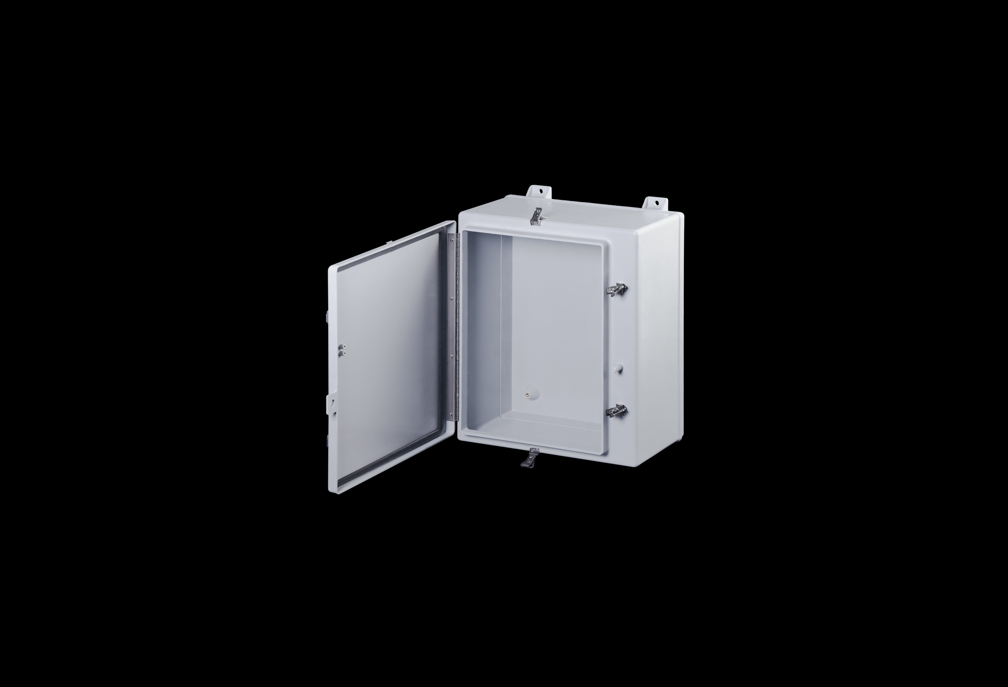 Fiberglass Enclosure 20 x 20 x 8 Inches N Series with Stainless Steel Hinged, Latched Opaque Cover by Stahlin