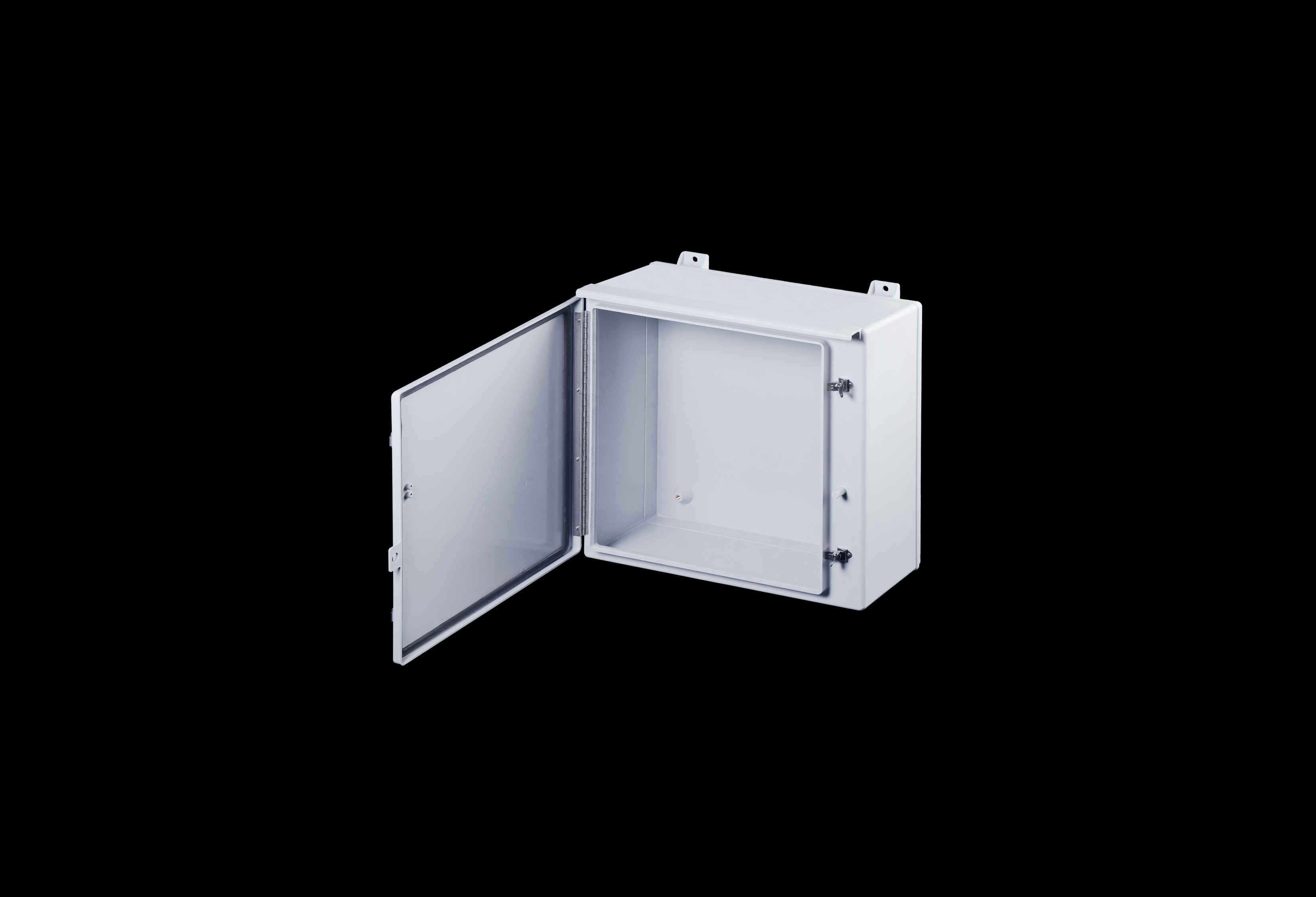 Fiberglass Enclosure 24 x 24 x 10 Inches N Series with Stainless Steel Hinged, Latched Opaque Cover by Stahlin