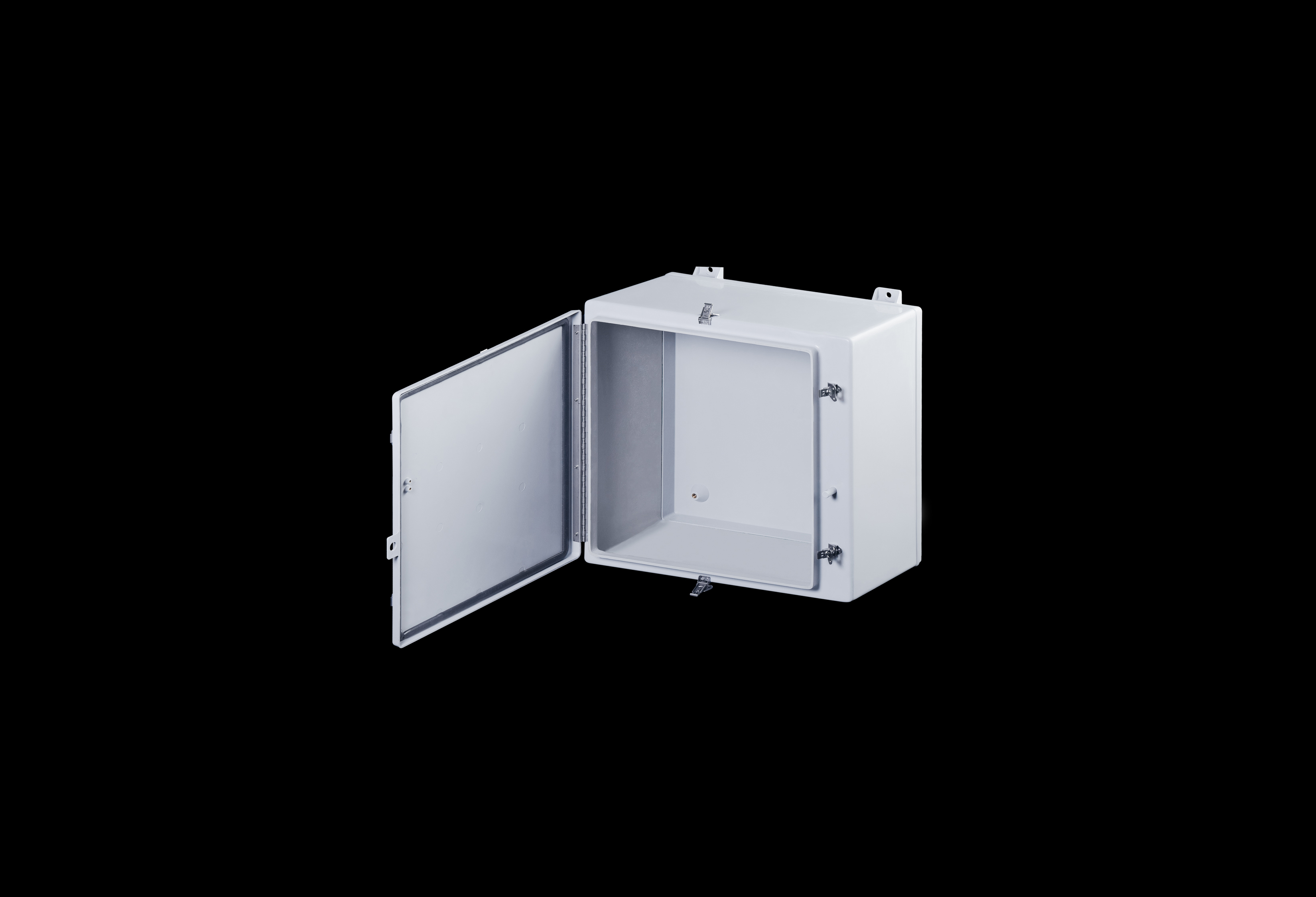 Fiberglass Enclosure 24 x 24 x 10 Inches N Series Large with Stainless Steel Hinged, Latched Opaque Cover by Stahlin