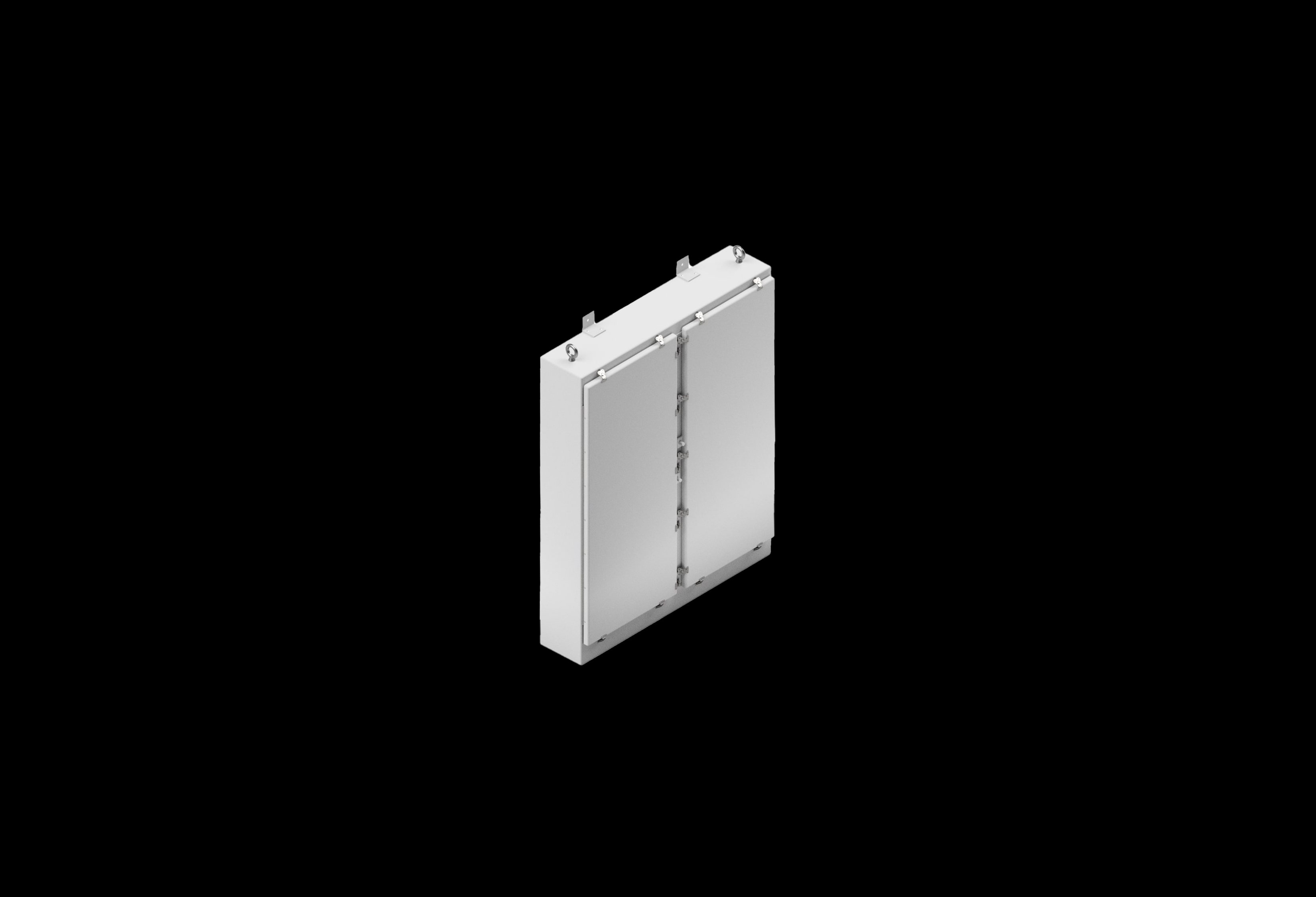 Fiberglass Enclosure 36 x 48 x 12 Inches N Series with Stainless Steel Hinged, Latched Opaque Cover by Stahlin