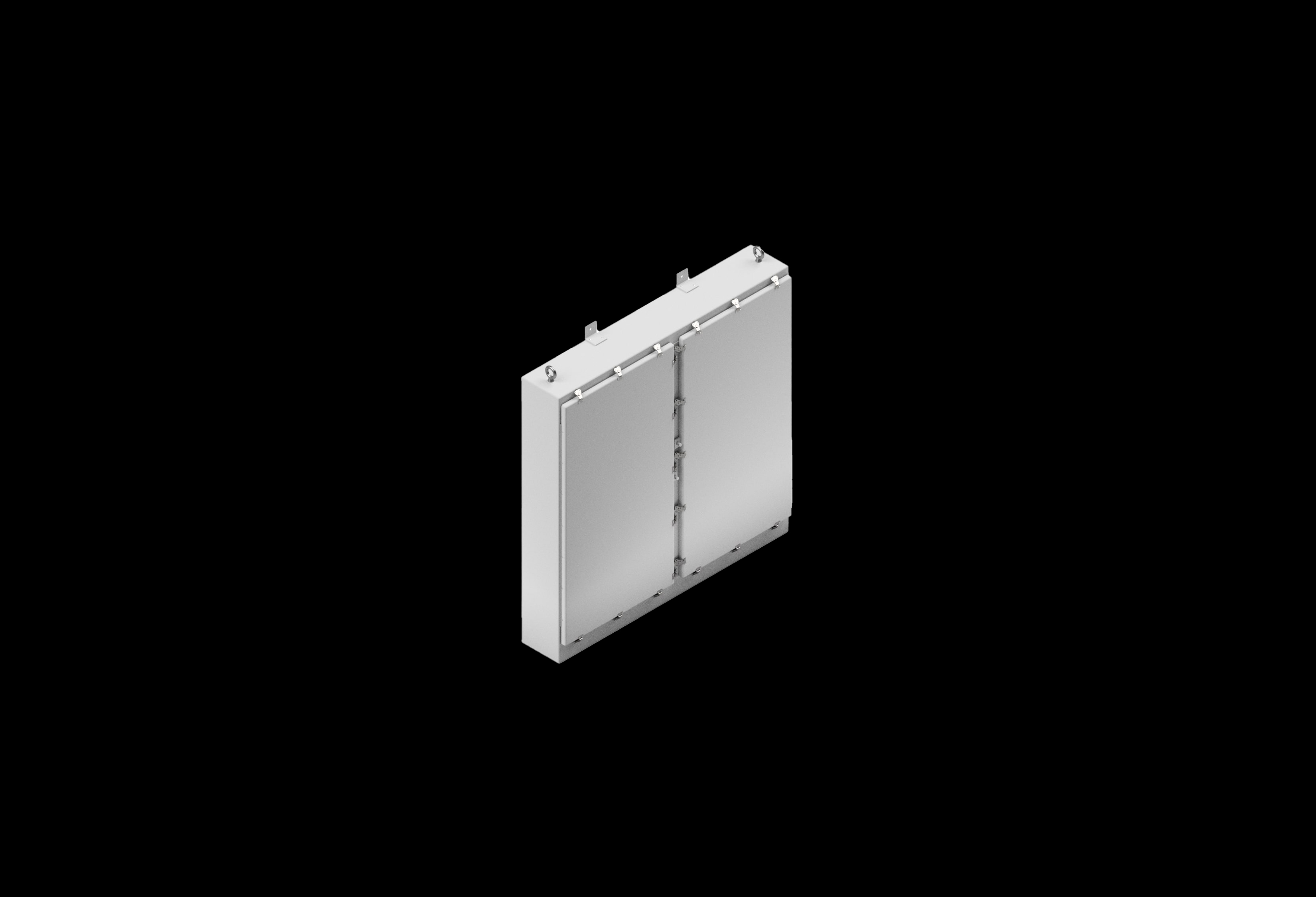 Fiberglass Enclosure 60 x 60 x 10 Inches N Series Large Freestanding Double Door with Stainless Steel Hinged, Latched Opaque Cover by Stahlin