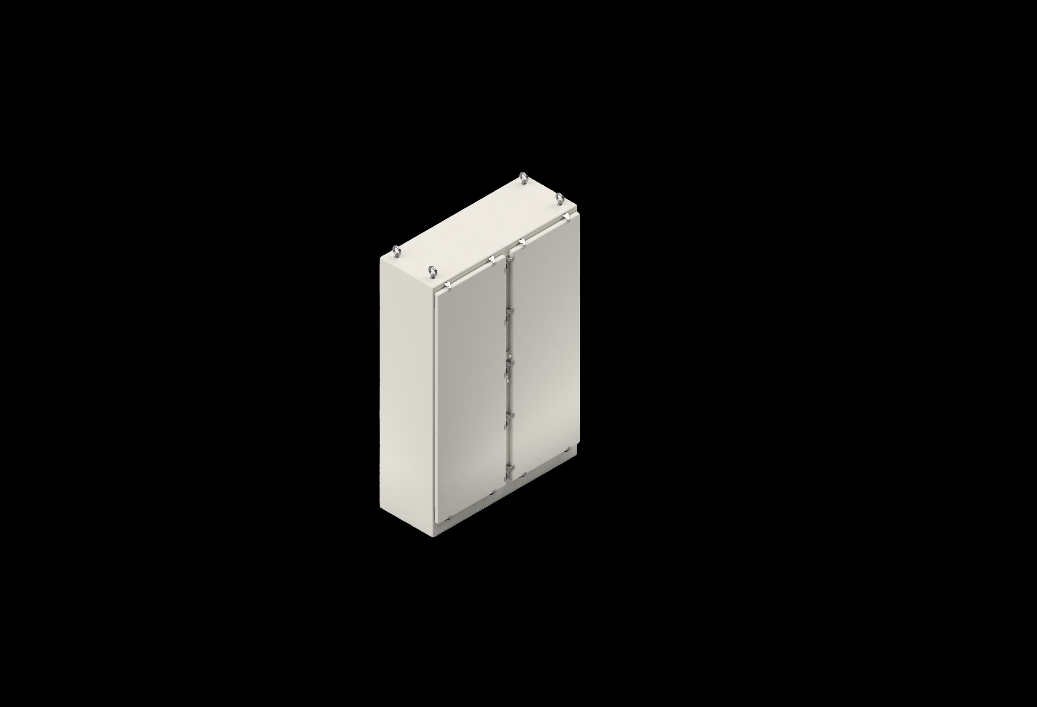 Fiberglass Enclosure 72 x 48 x 18 Inches N Series Large Freestanding Double Door with Stainless Steel Hinged, Latched Opaque Cover by Stahlin