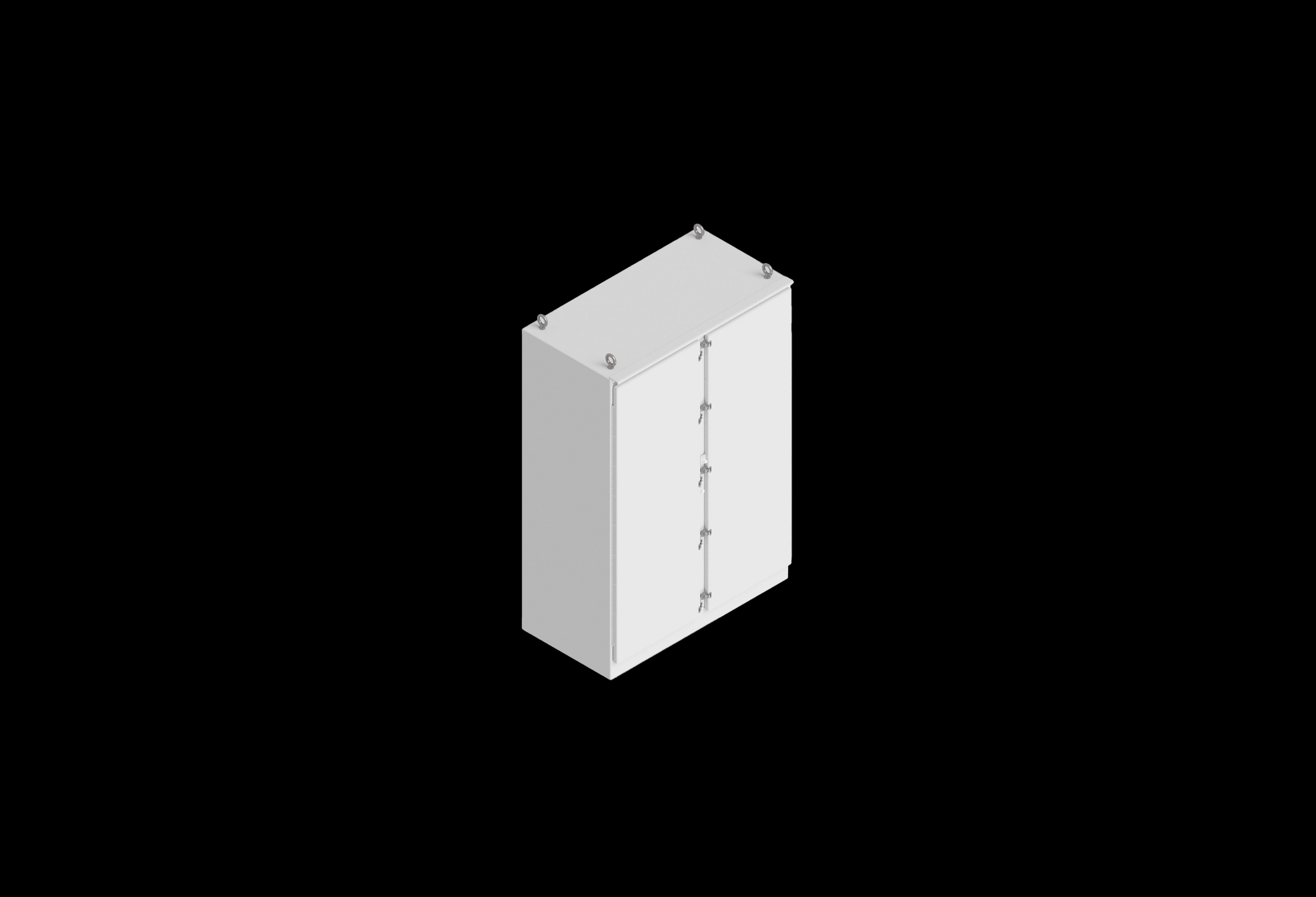 Fiberglass Enclosure 36 x 48 x 12 Inches N Series with Stainless Steel Hinged, Latched Opaque Cover by Stahlin