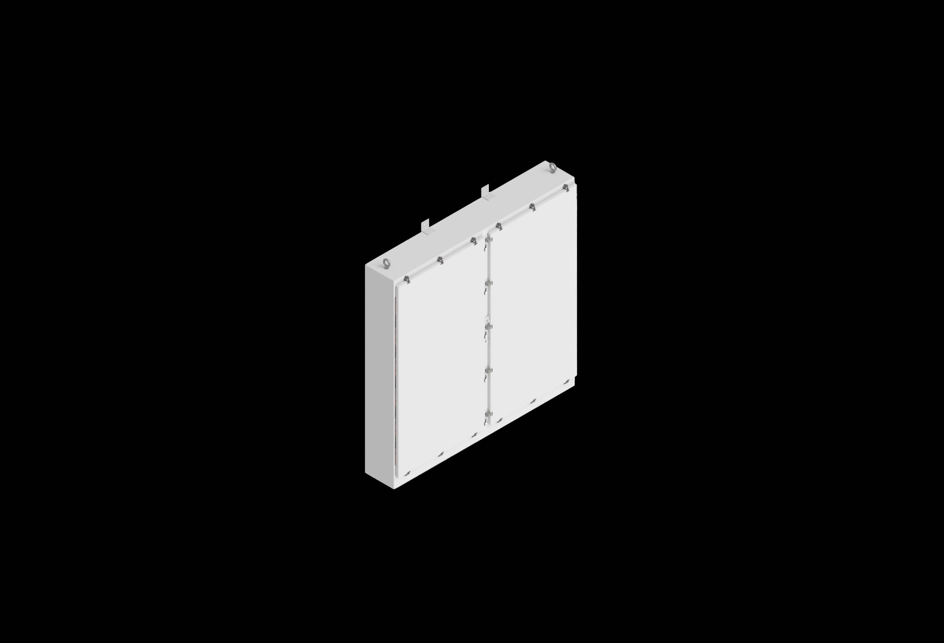 Fiberglass Enclosure 72 x 72 x 12 Inches N Series Large Freestanding Double Door with Stainless Steel Hinged, Latched Opaque Cover by Stahlin