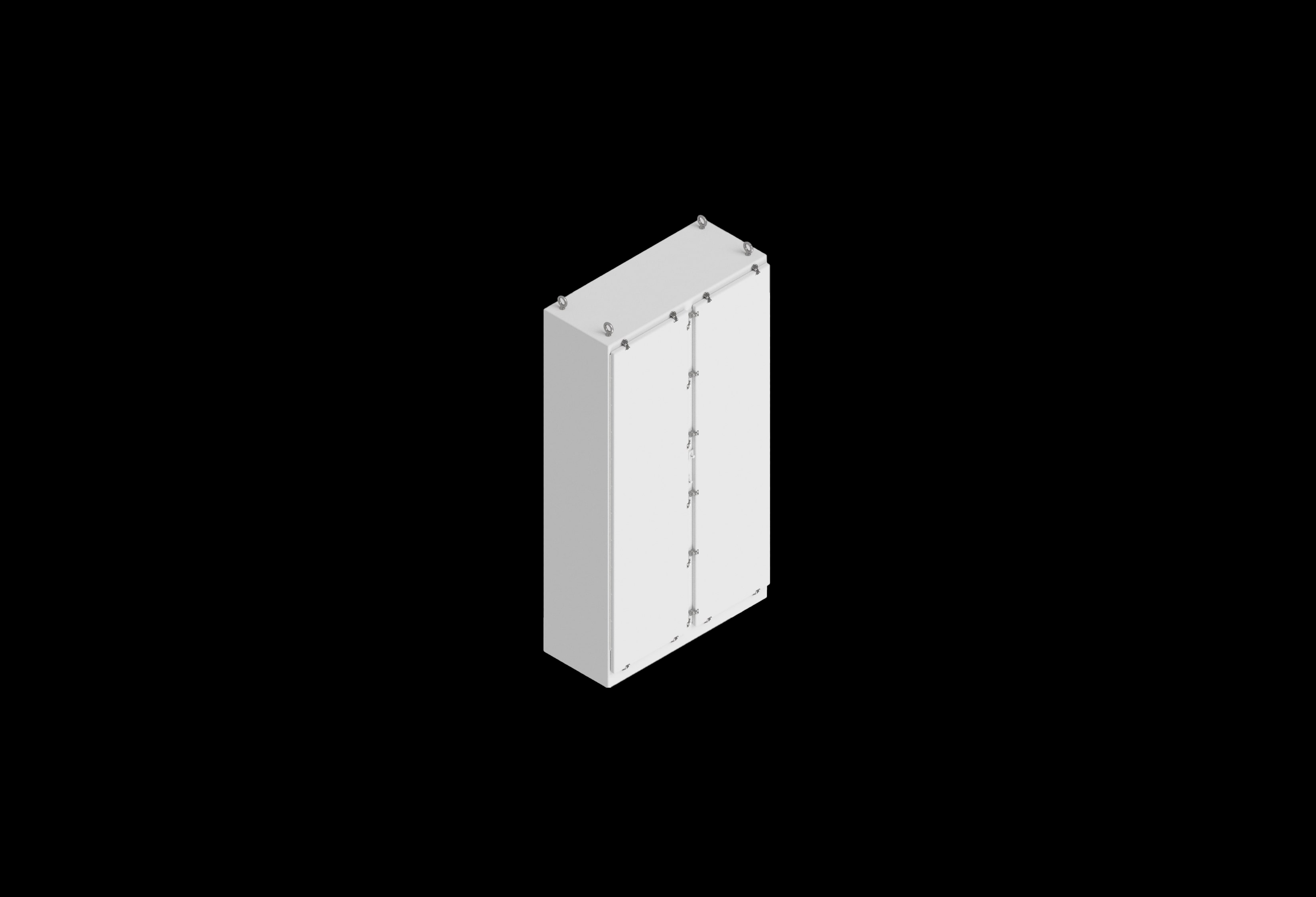 Fiberglass Enclosure 90 x 48 x 20 Inches N Series Large Freestanding Double Door with Stainless Steel Hinged, Latched Opaque Cover by Stahlin