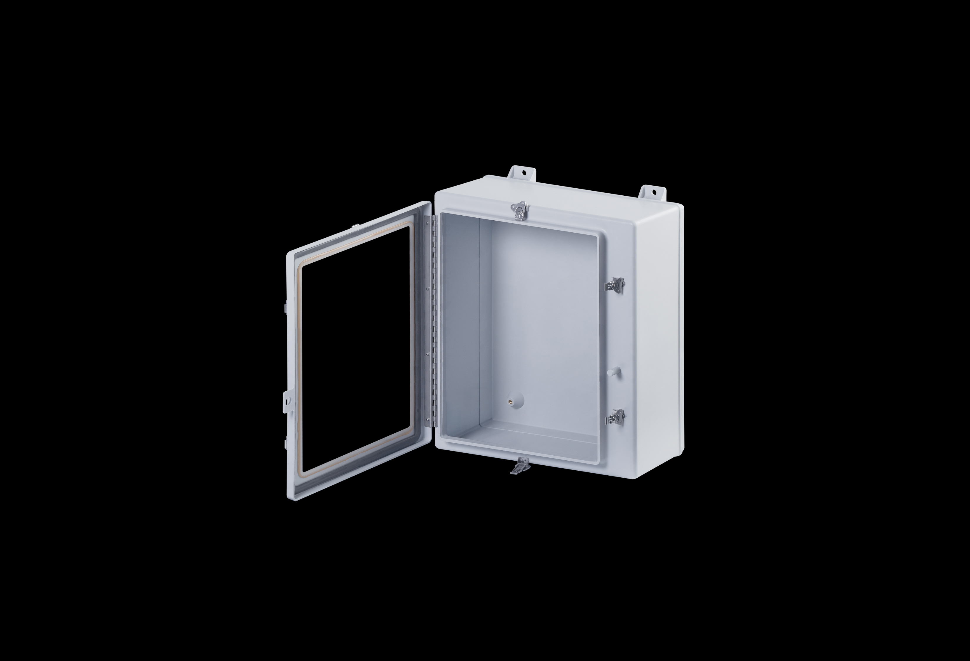 Fiberglass Enclosure 20 x 16 x 10 Inches N Series with Window and Stainless Steel Hinged, Latched Opaque Cover by Stahlin