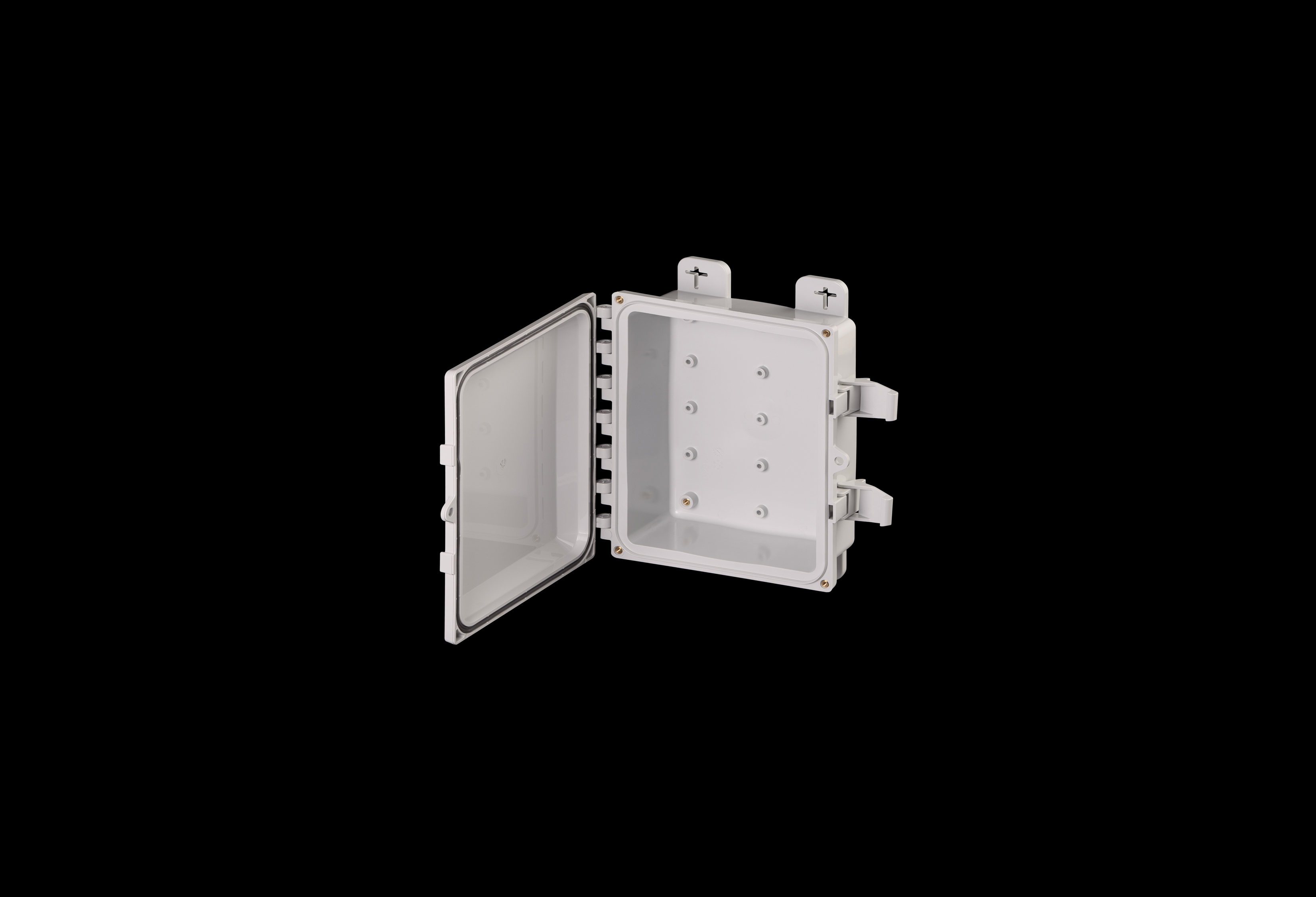 Polycarbonate Low Profile Enclosure 10 x 8 x 3 Inches PolySlim™ Series with Opaque Cover by Stahlin