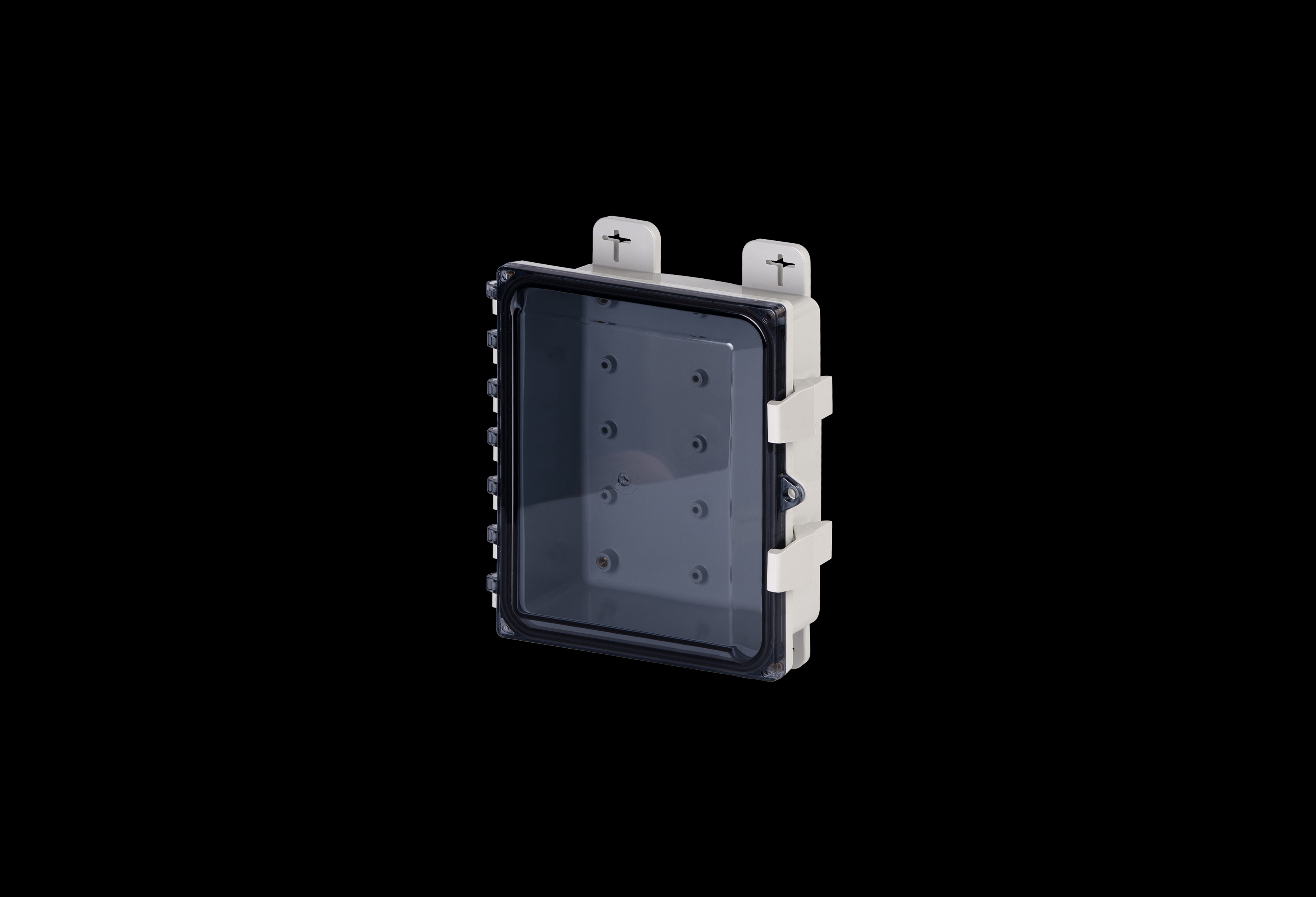 Polycarbonate Low Profile Enclosure 10 x 8 x 3 Inches PolySlim™  Series with Clear Cover by Stahlin