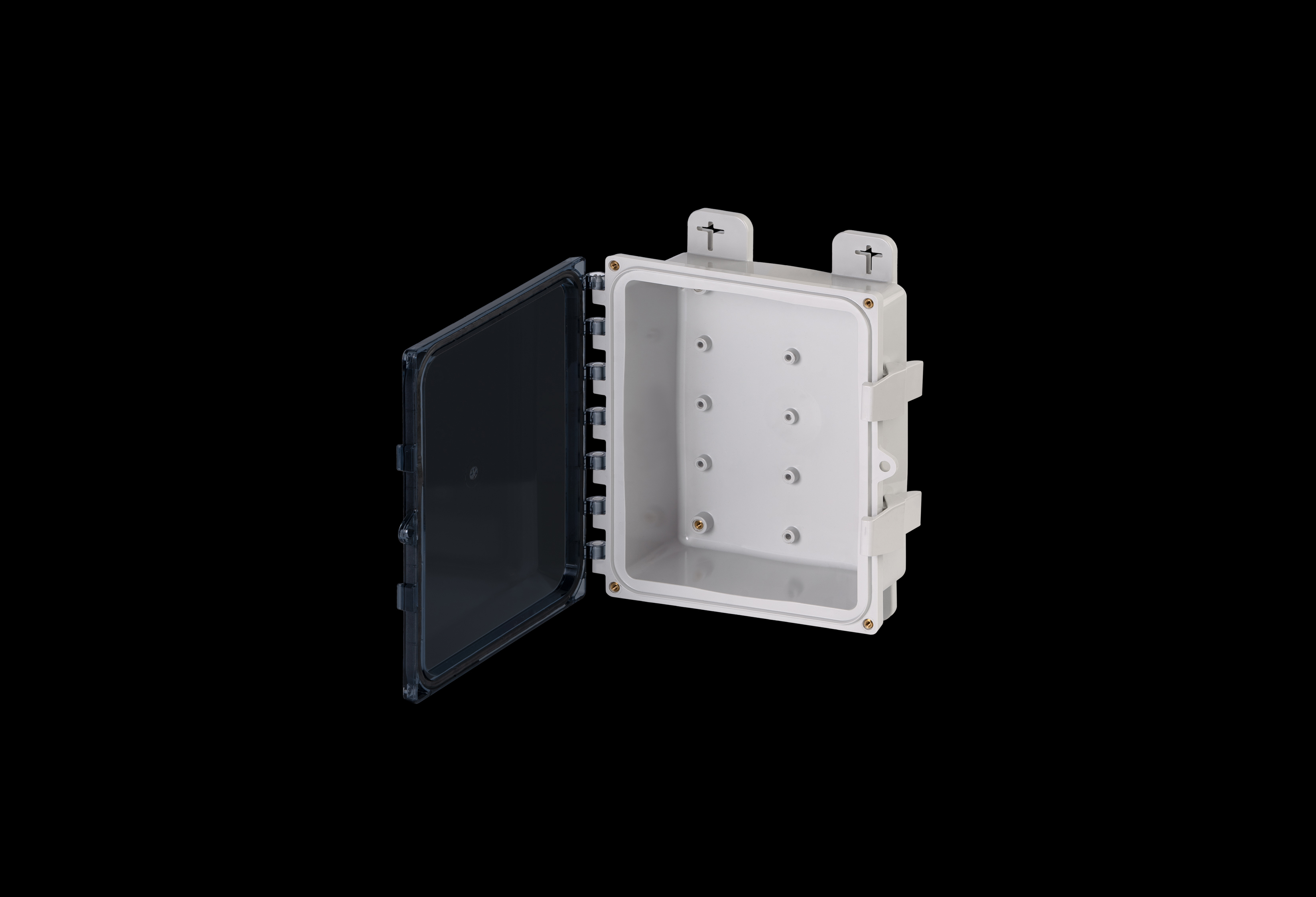 Polycarbonate Low Profile Enclosure 10 x 8 x 3 Inches PolySlim™  Series with Clear Cover by Stahlin